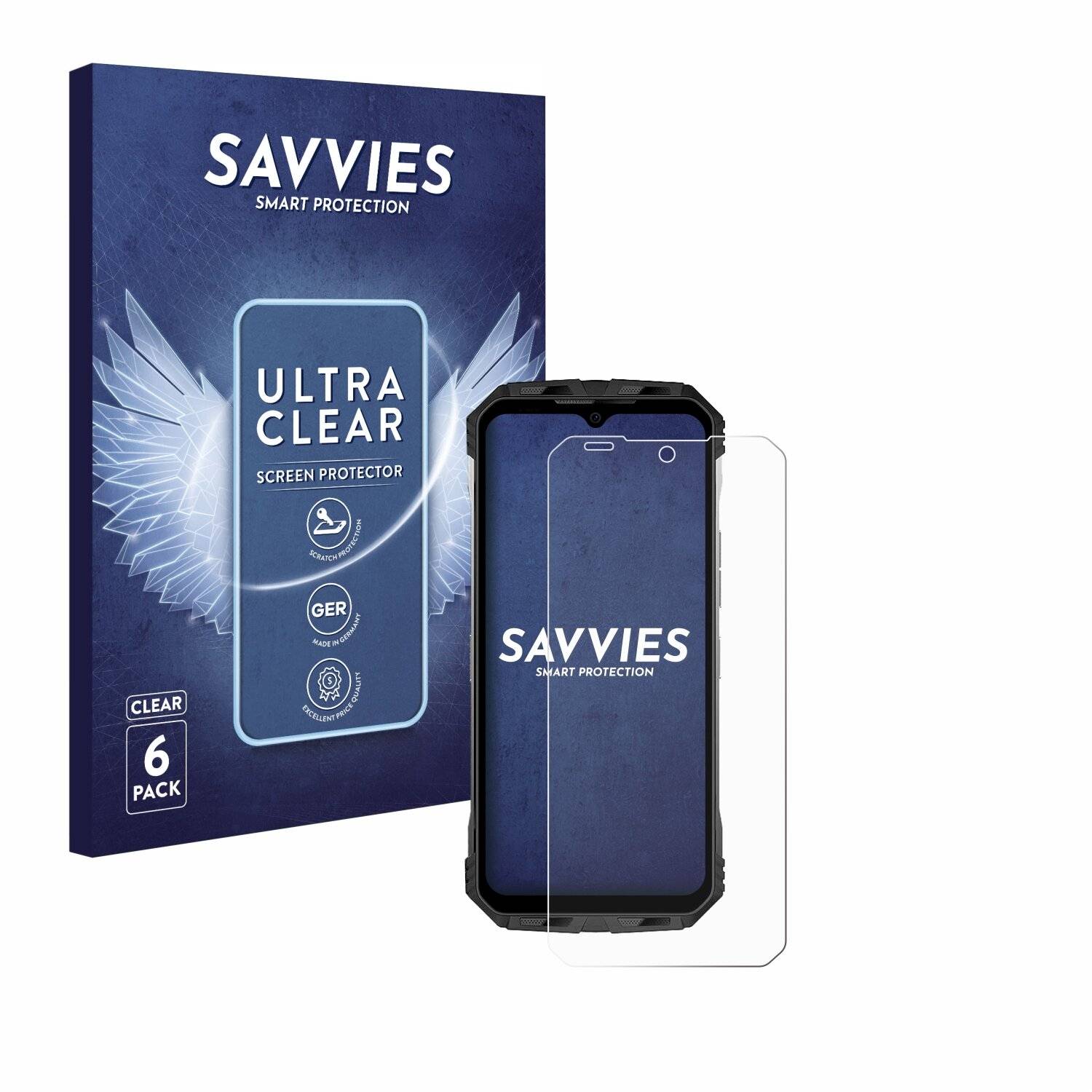 6x Savvies Displayschutz-Folie für Doogee