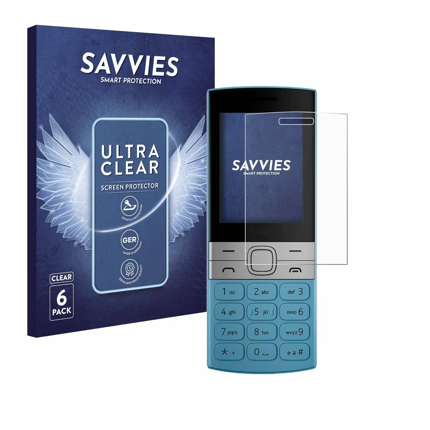 6x Savvies Displayschutz-Folie für Nokia 150