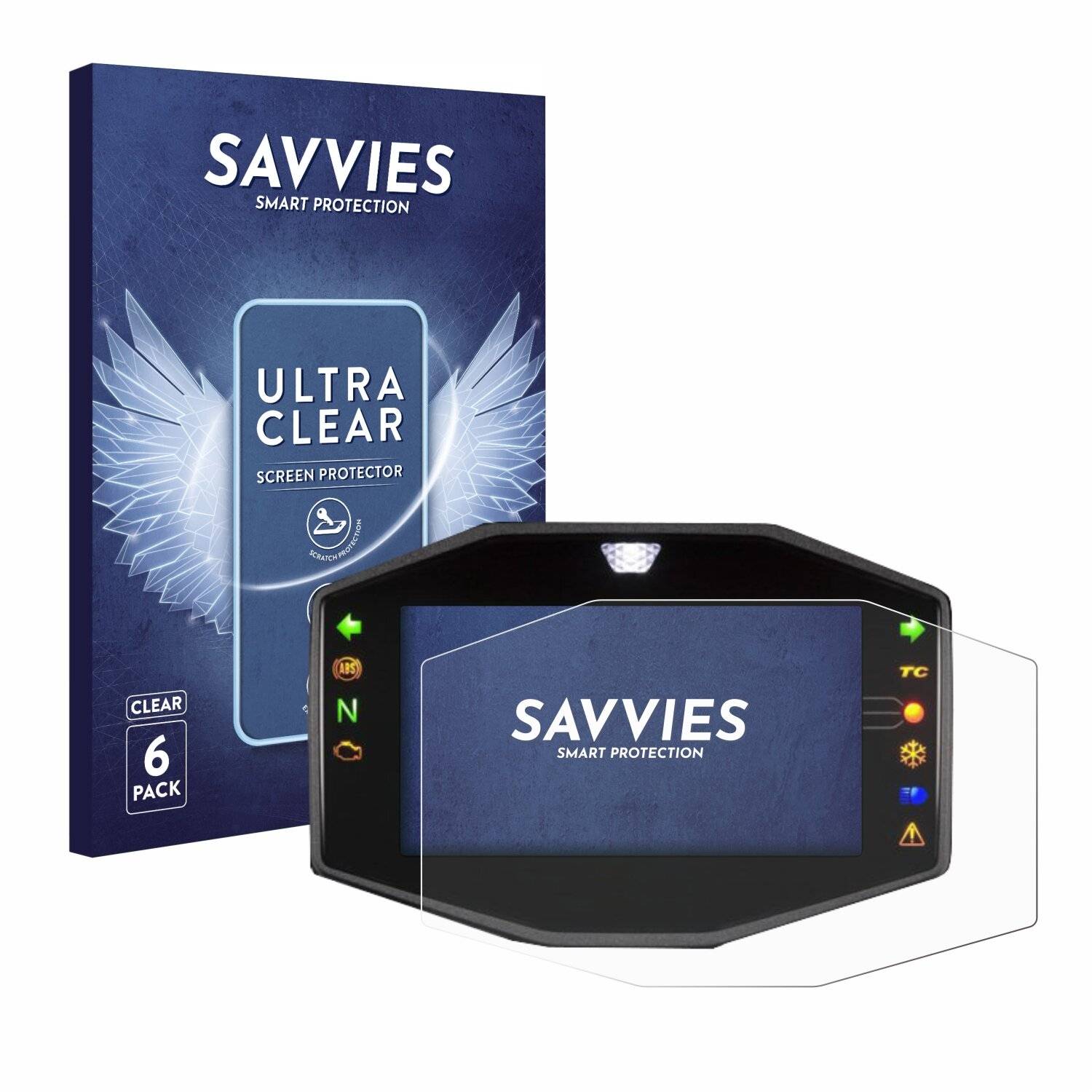 6x Savvies Displayschutz-Folie für Suzuki V-Strom 1050DE