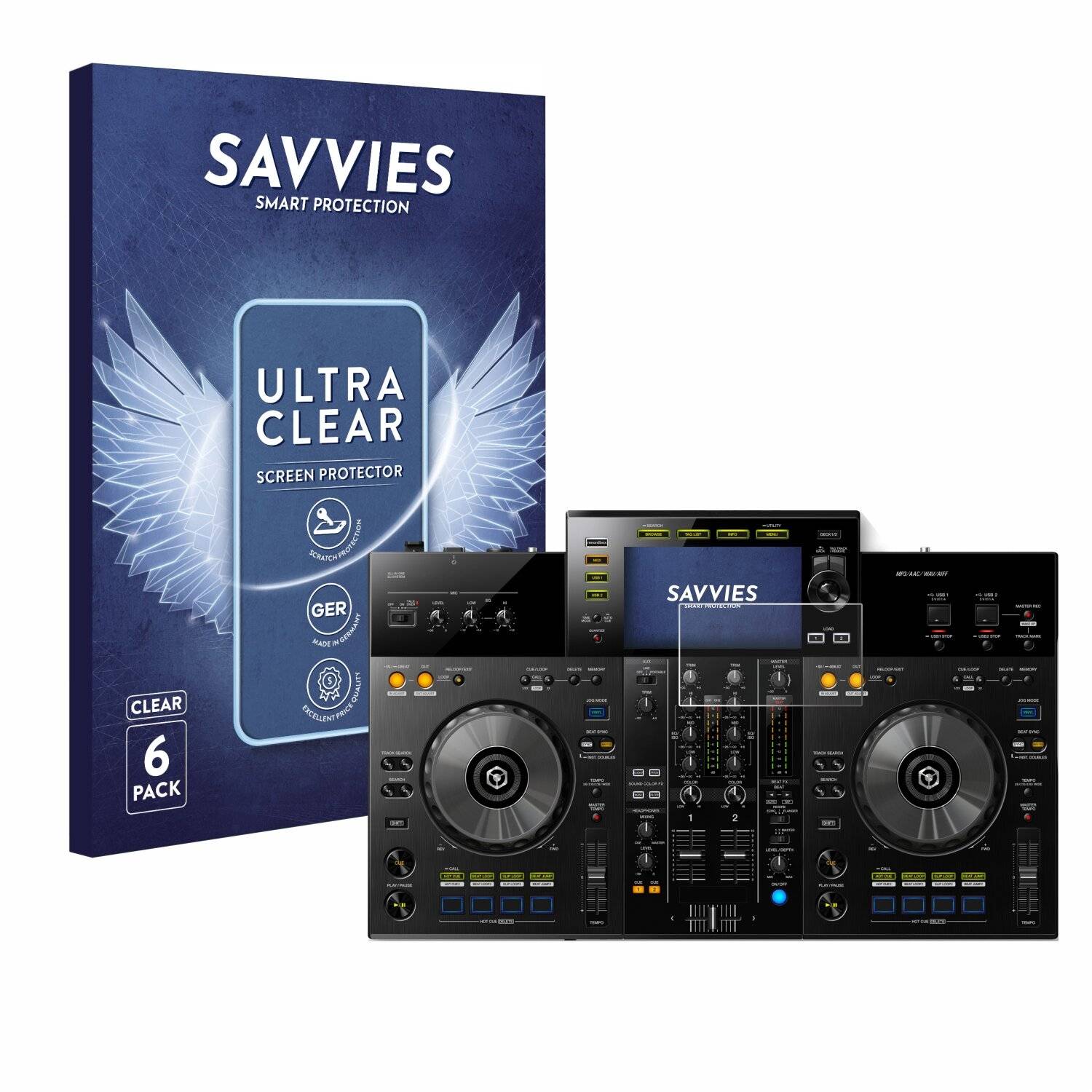 6x Savvies Displayschutz-Folie für Pioneer XDJ