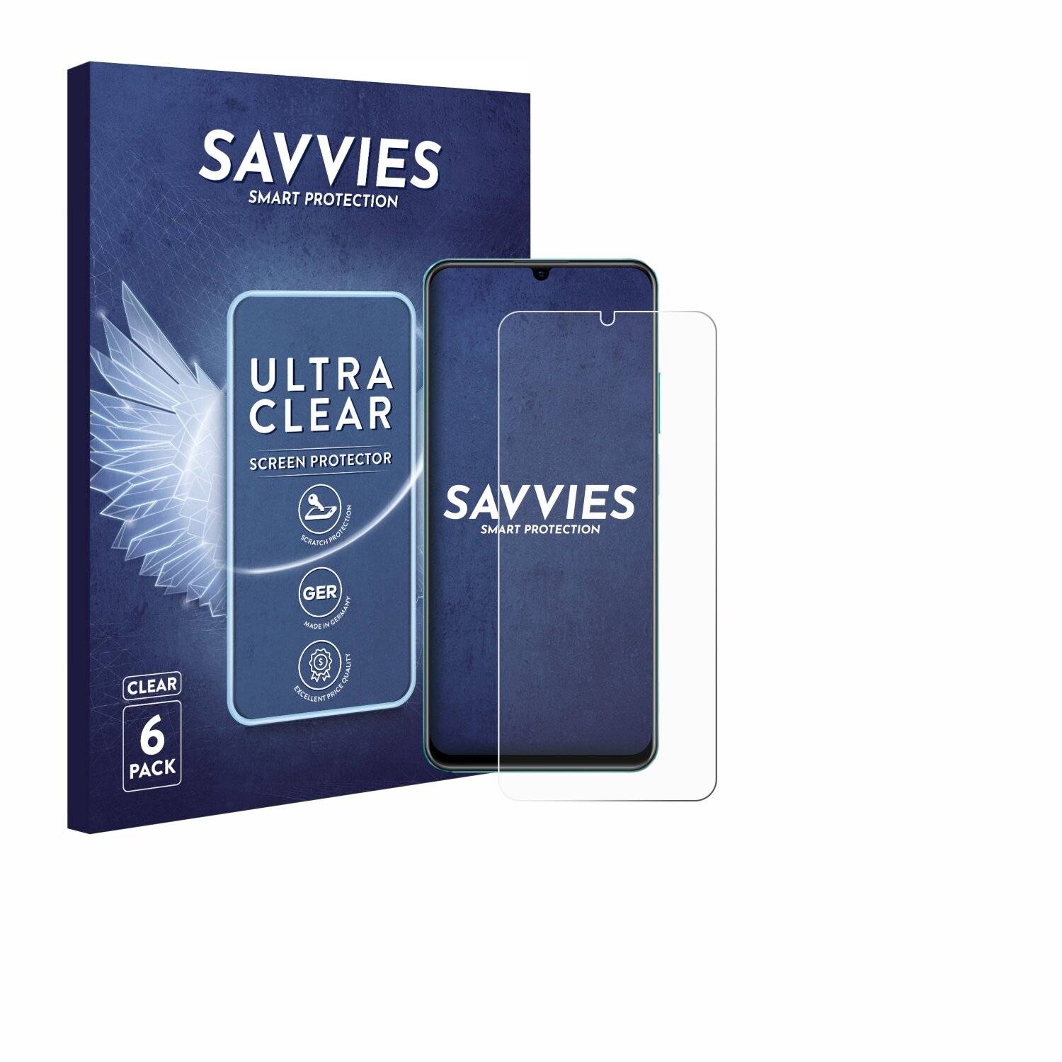 6x Savvies Displayschutz-Folie für realme