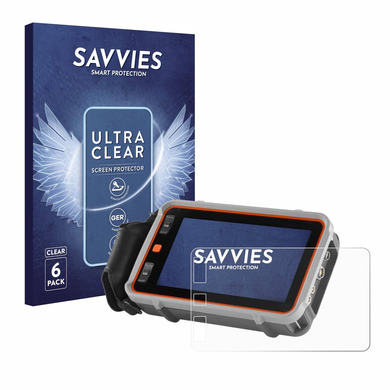6x Savvies Displayschutz-Folie für Waygate Technologies Krautkrämer USM