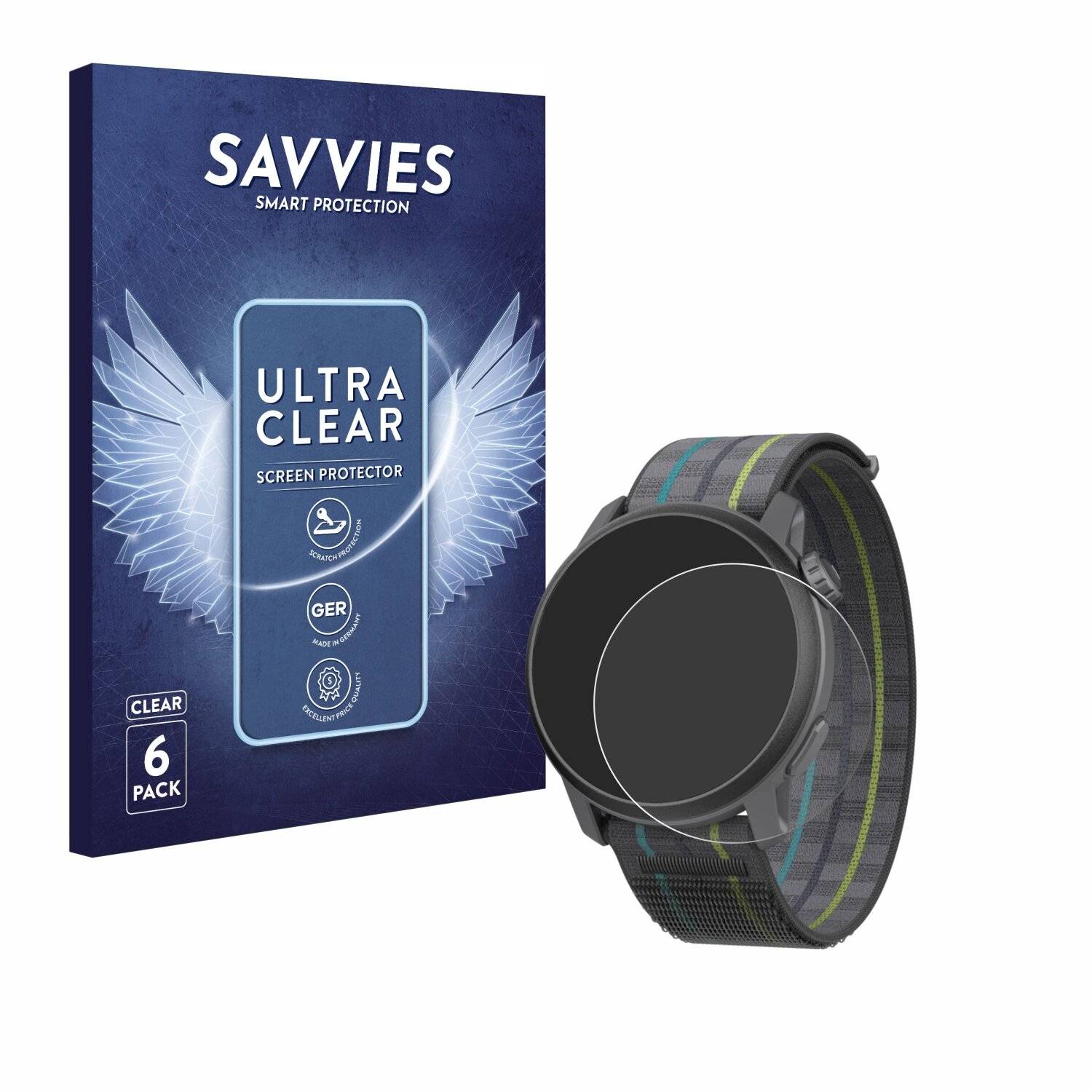6x Savvies Displayschutz-Folie für Coros Pace