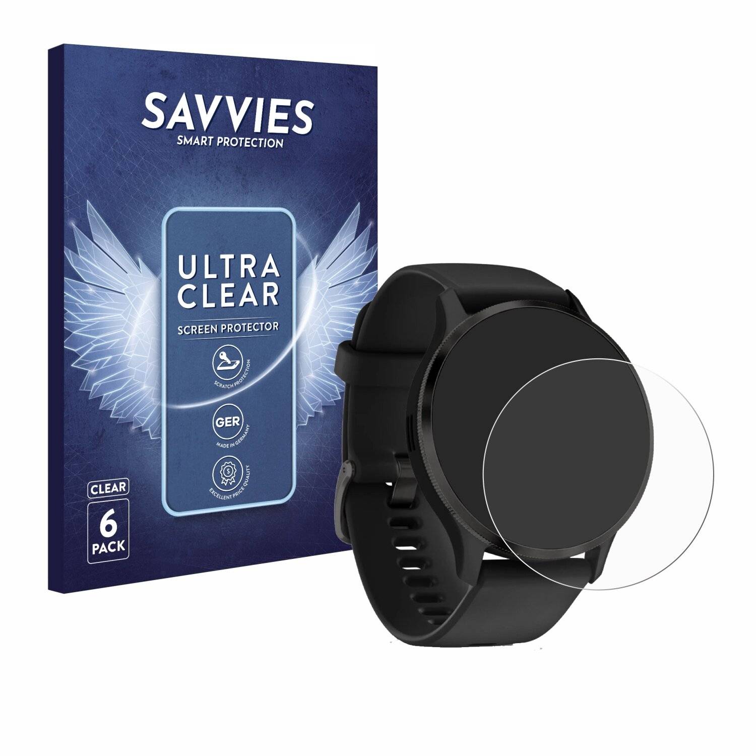 6x Savvies Displayschutz-Folie für Garmin Venu