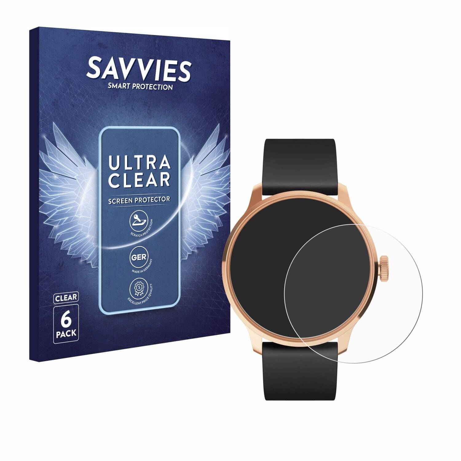 6x Savvies Displayschutz-Folie für Withings ScanWatch