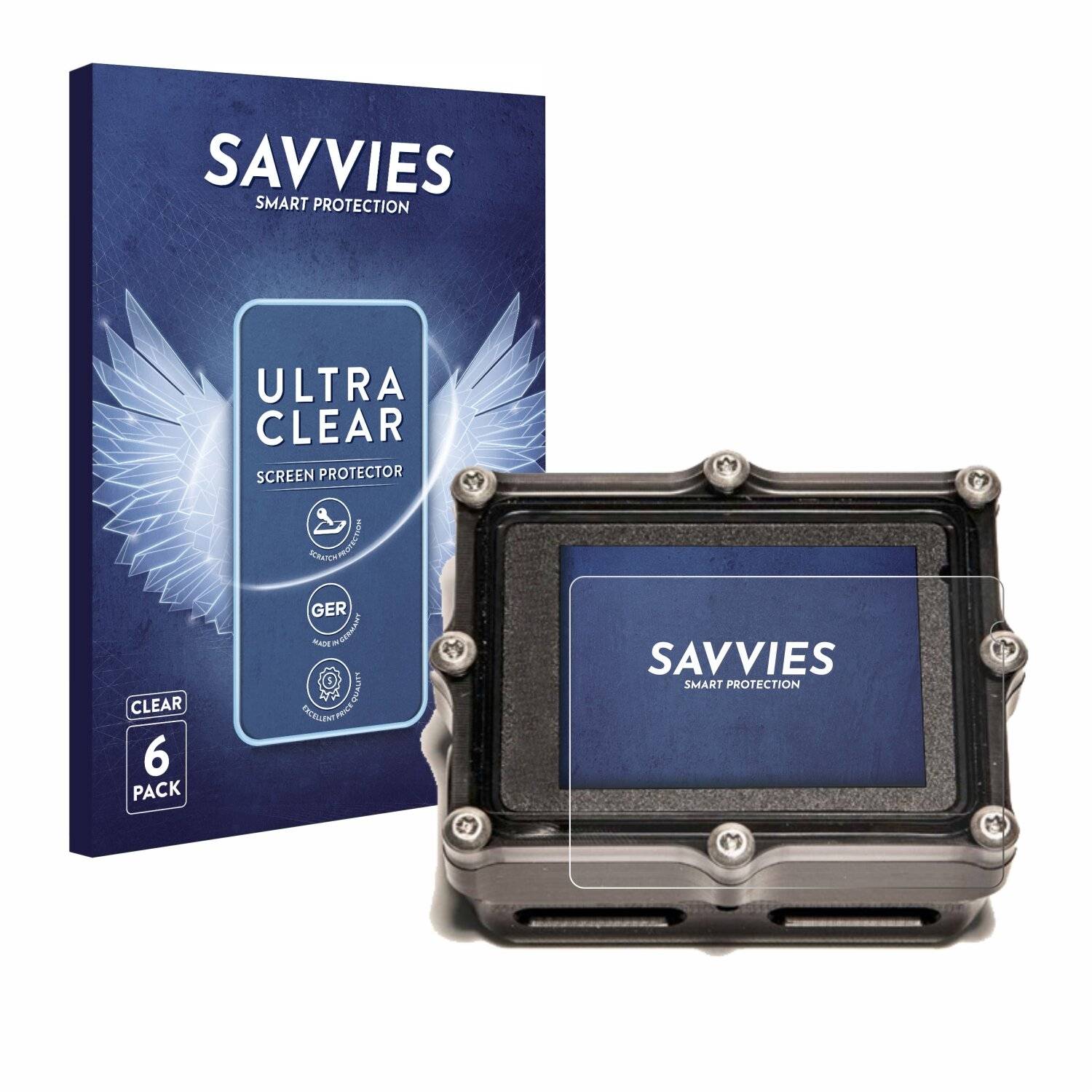6x Savvies Displayschutz-Folie für Shearwater Petrel 2 dive