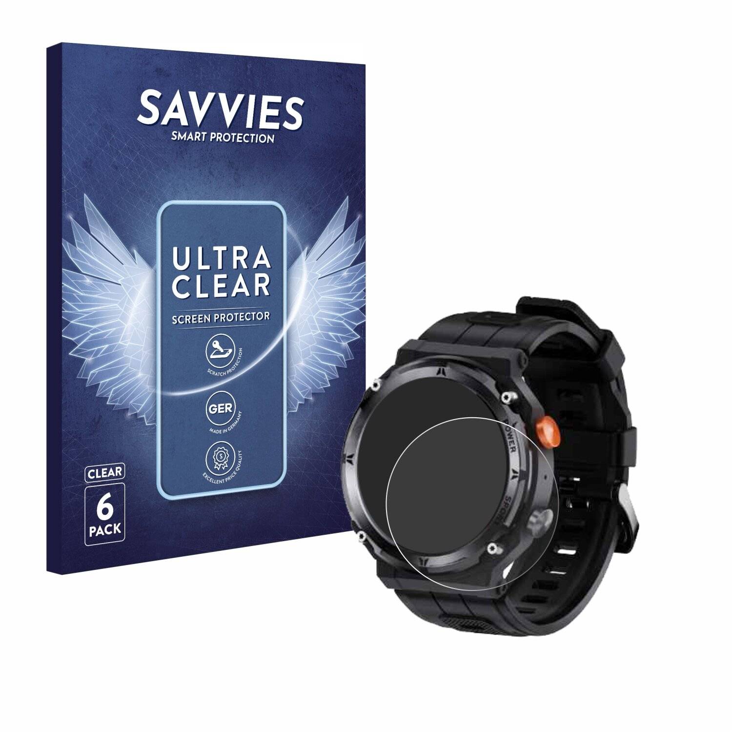 6x Savvies Displayschutz-Folie für Lemfo C21 Pro