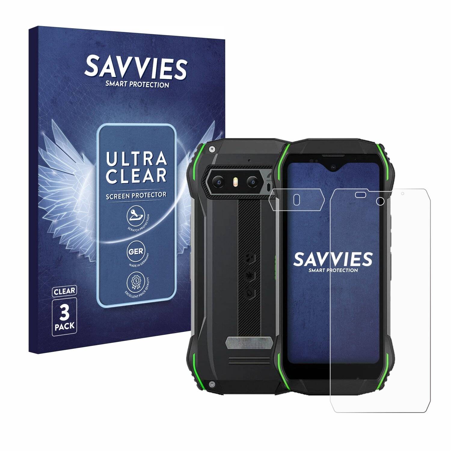 6x Savvies Displayschutz-Folie für Blackview N6000