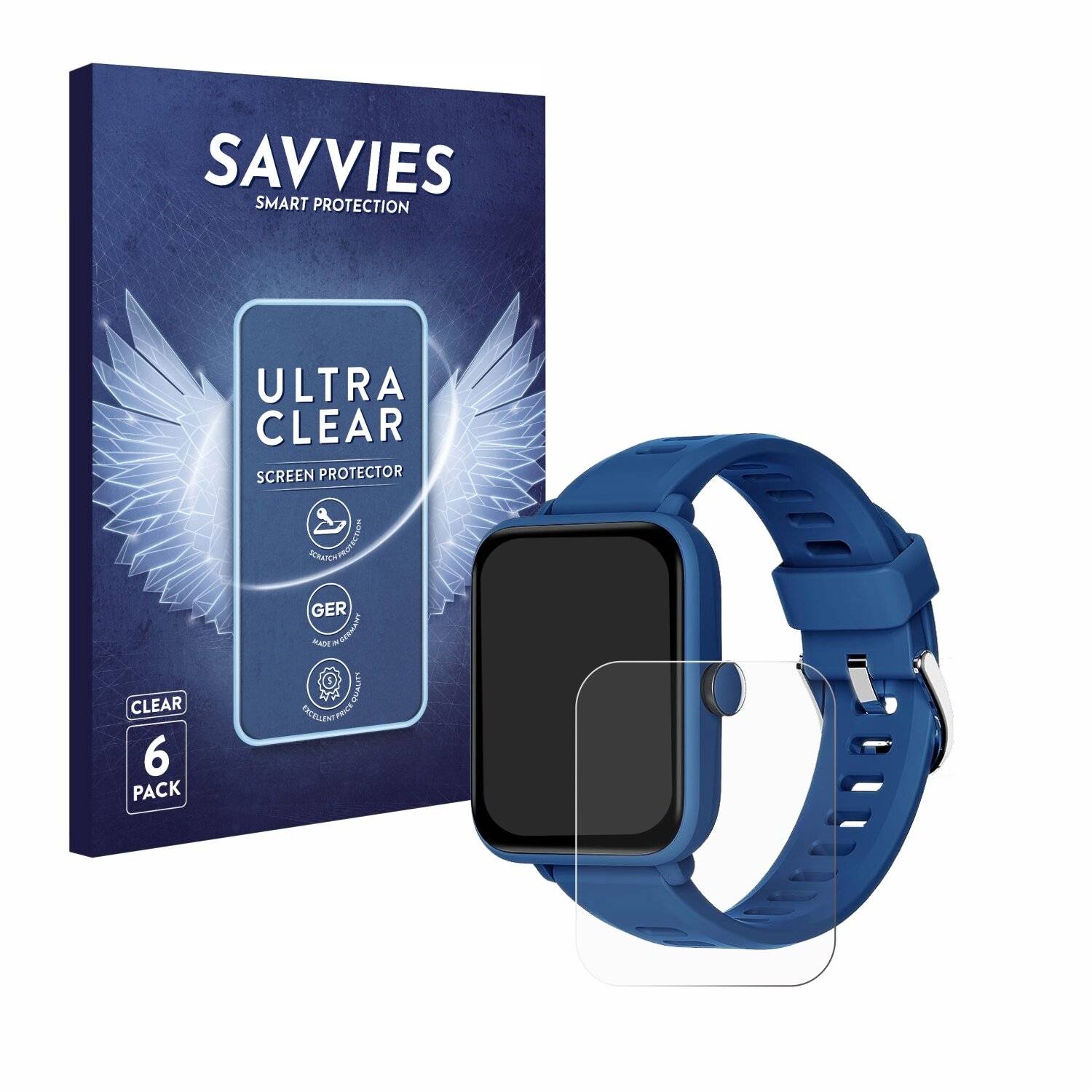 6x Savvies Displayschutz-Folie für Biggerfive BW01
