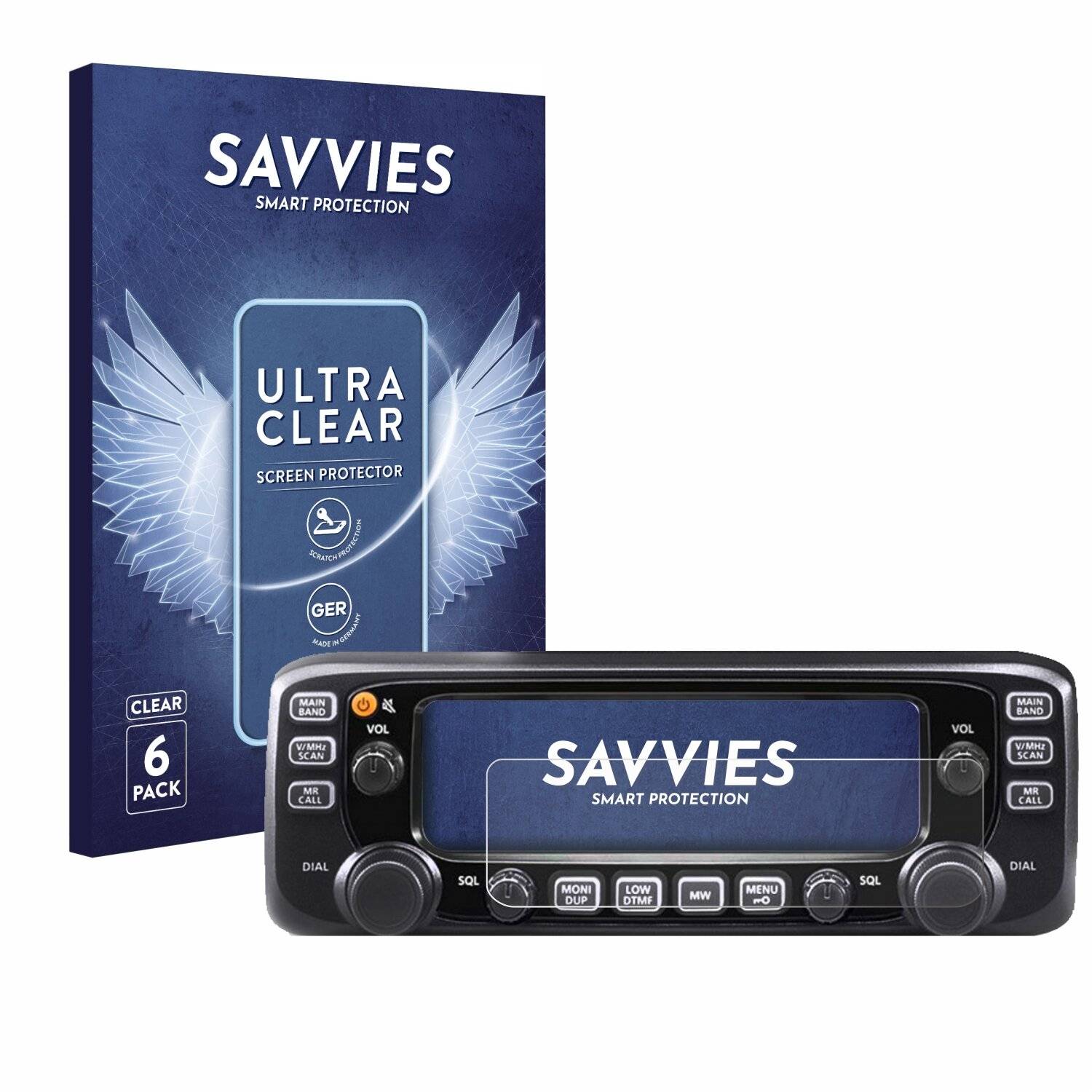 6x Savvies Displayschutz-Folie für Icom