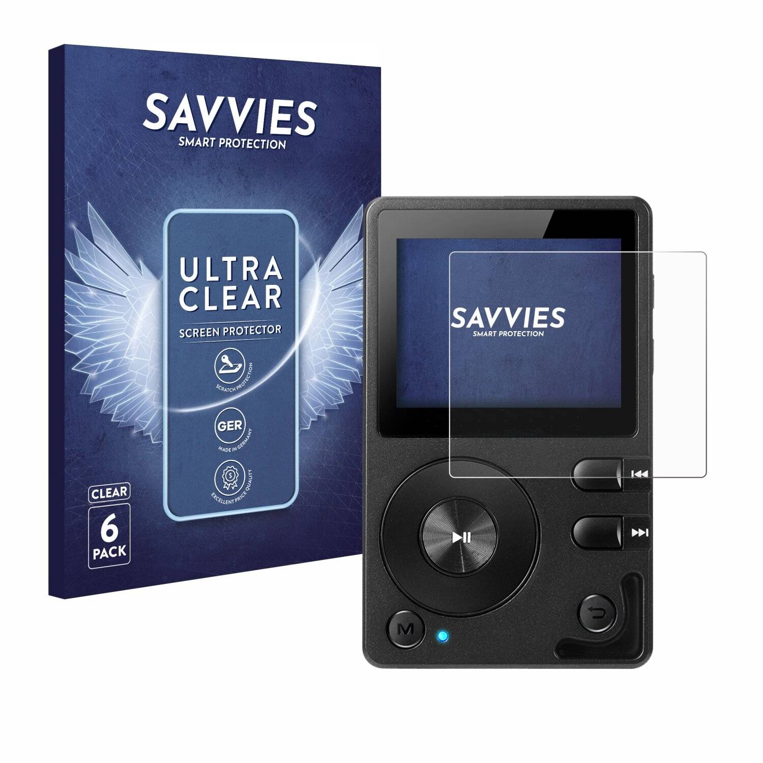 6x Savvies Displayschutz-Folie für Hifi Walker