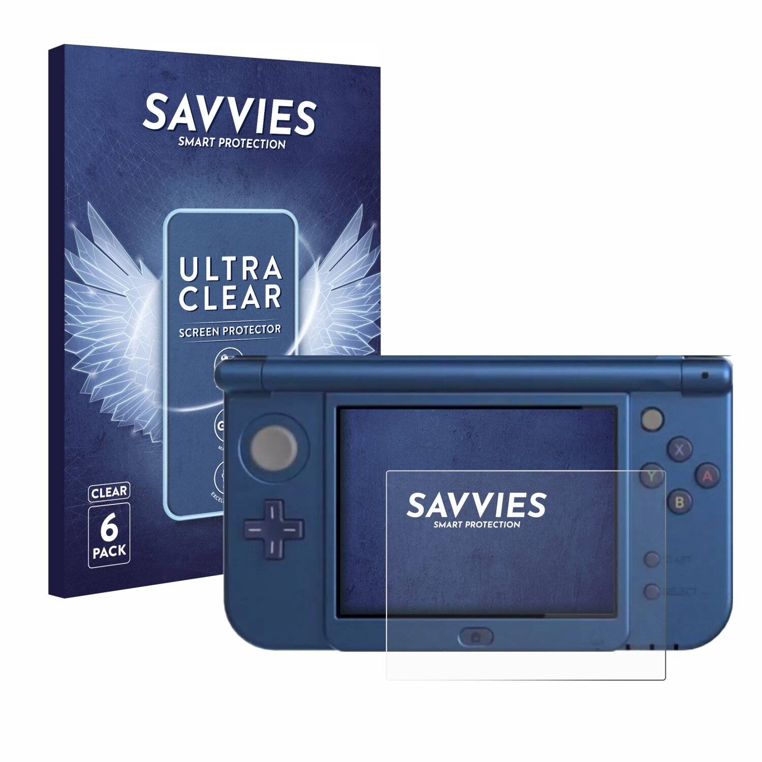 6x Savvies Displayschutz-Folie für Nintendo New 3DS XL (Unteres