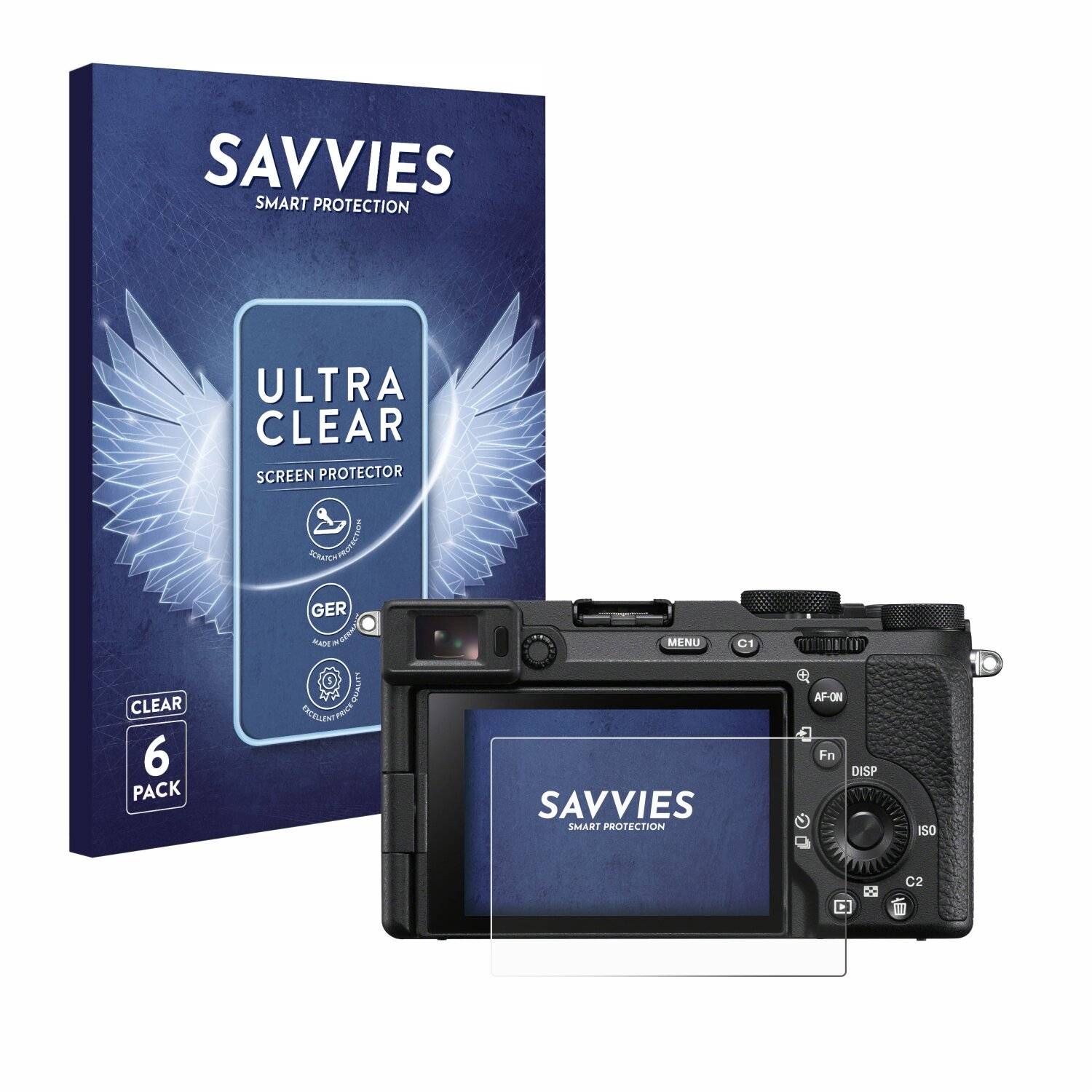6x Savvies Displayschutz-Folie für Sony Alpha