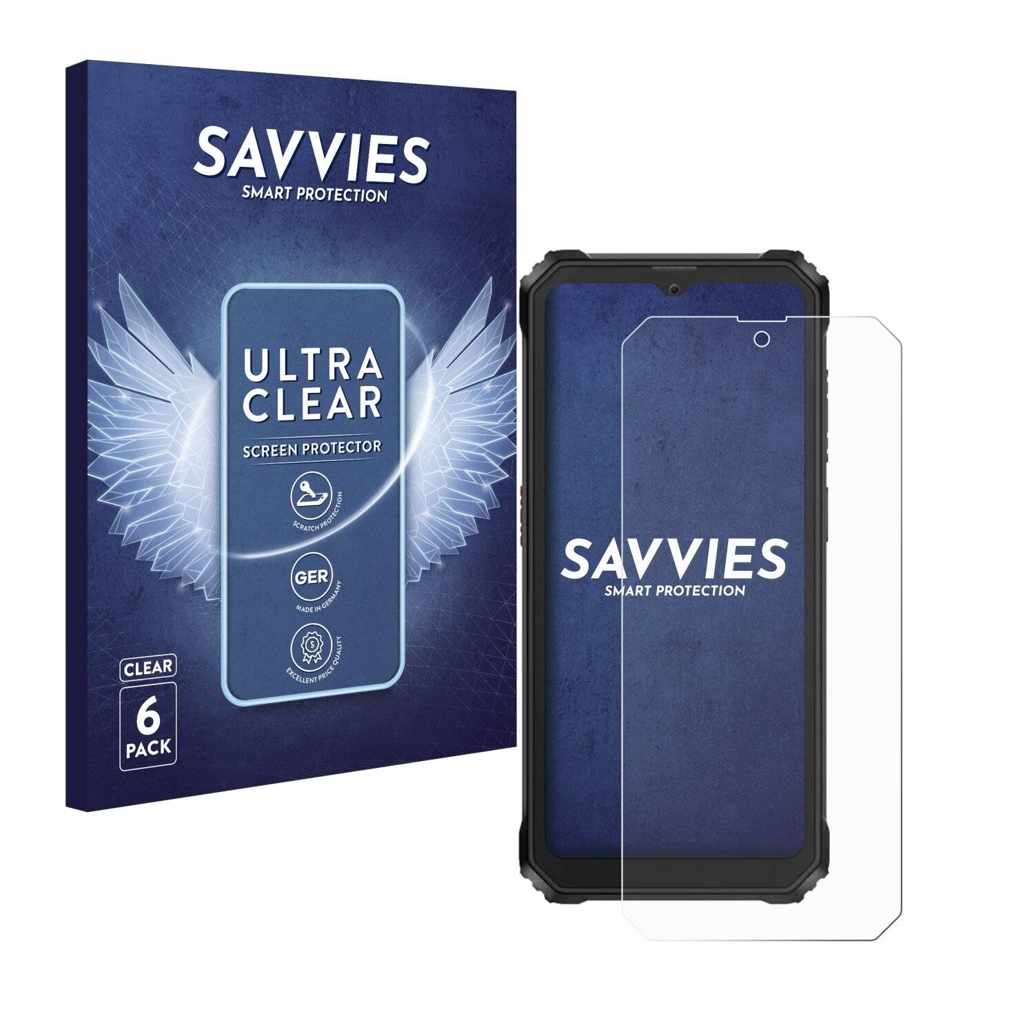 6x Savvies Displayschutz-Folie für Blackview