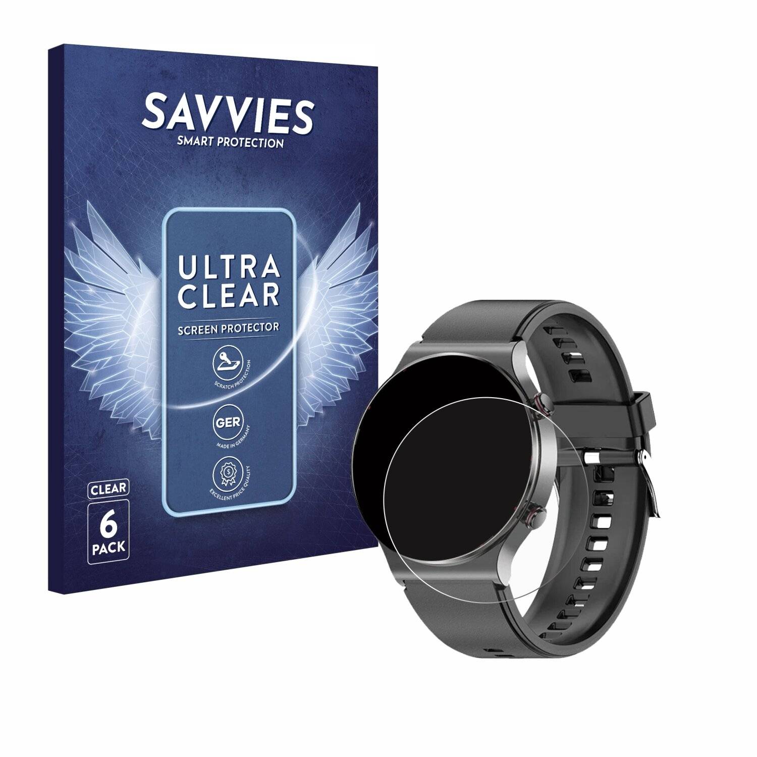 6x Savvies Displayschutz-Folie für Kardena Care Pro 2