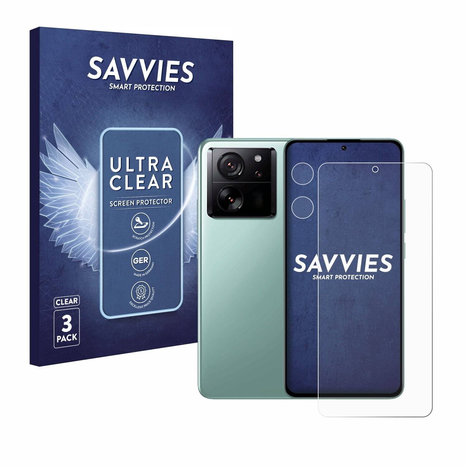 6x Savvies Displayschutz-Folie für Xiaomi 13T Pro