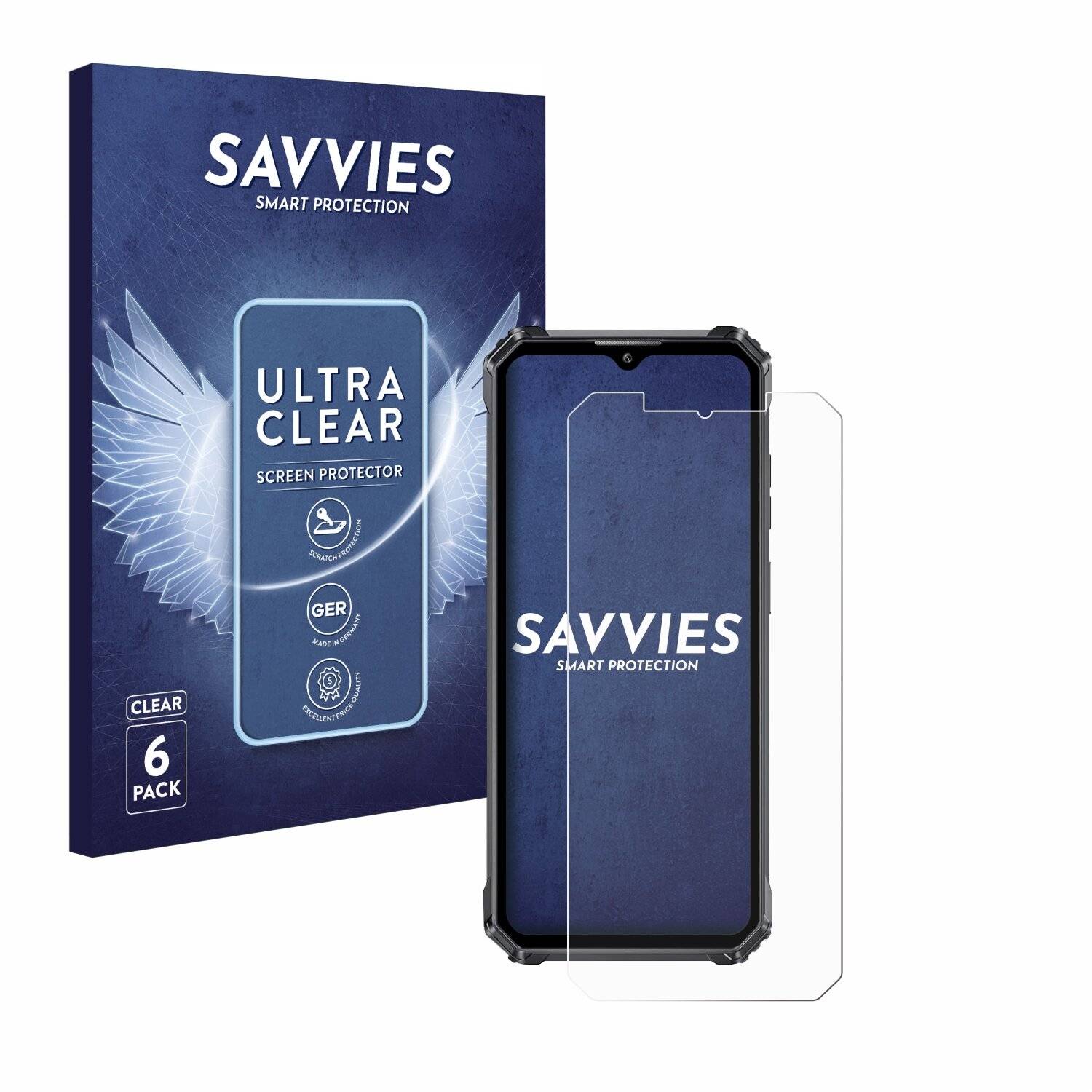 6x Savvies Displayschutz-Folie für Oukitel