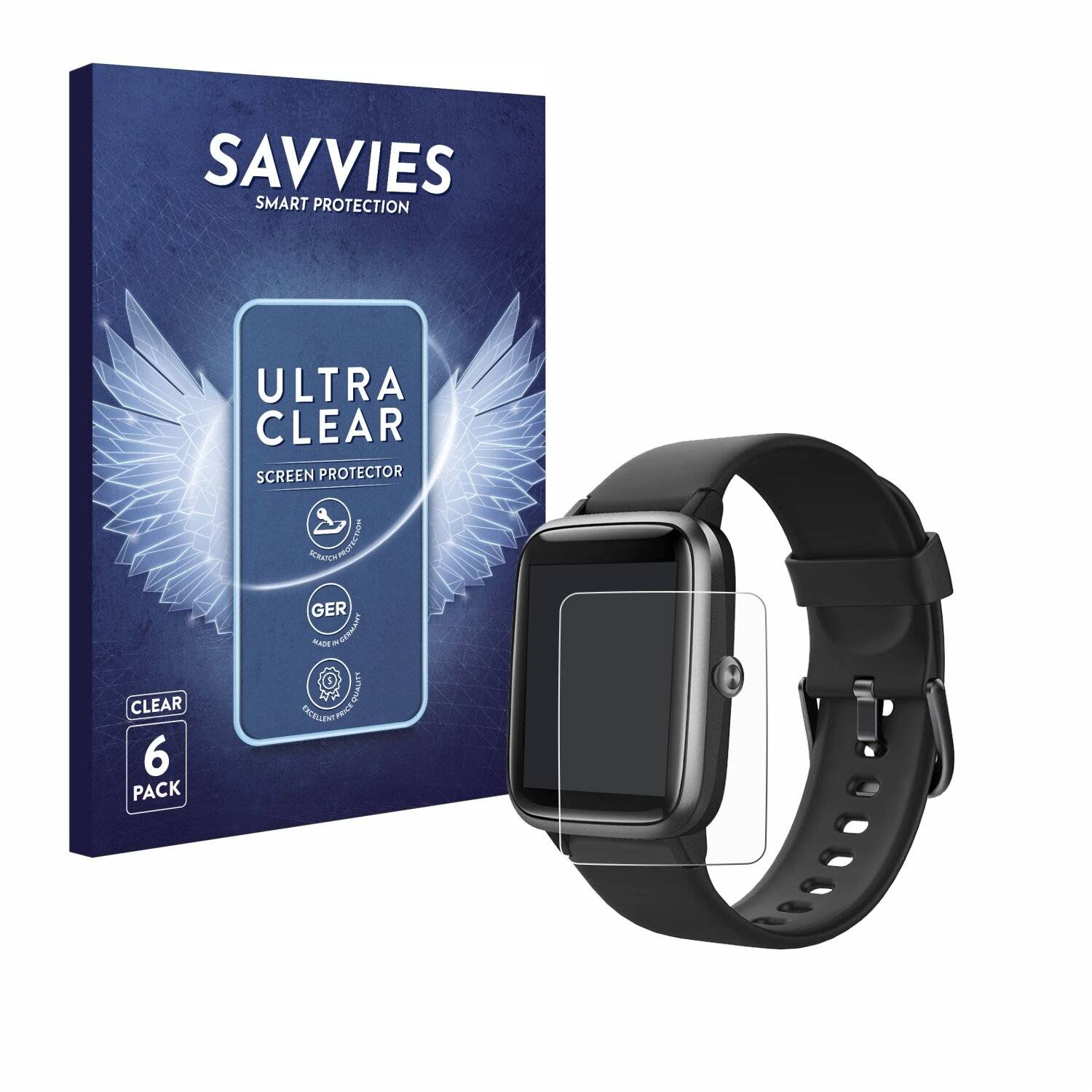 6x Savvies Displayschutz-Folie für Fitpolo