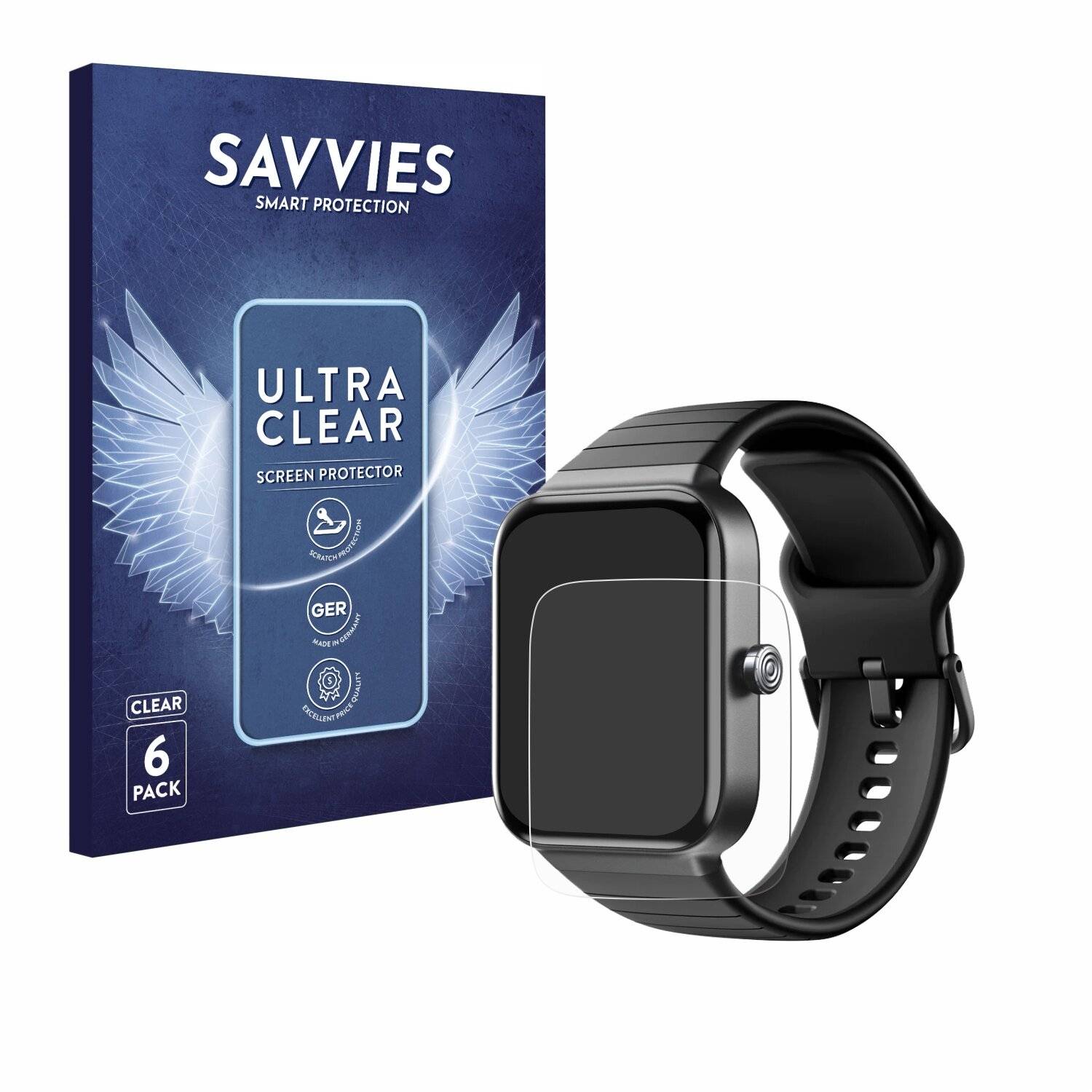 6x Savvies Displayschutz-Folie für Fitpolo IDW15