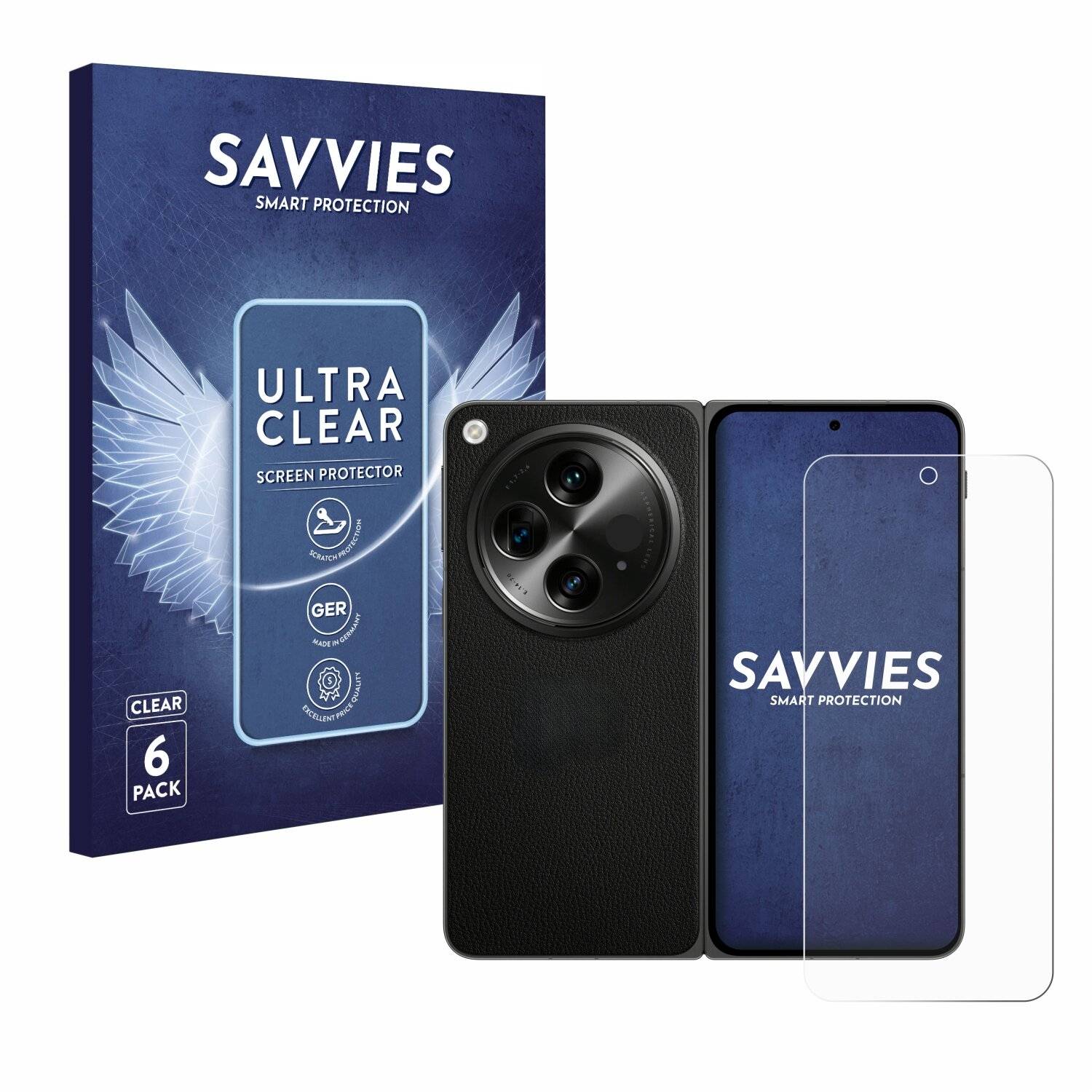 6x Savvies Displayschutz-Folie für OnePlus