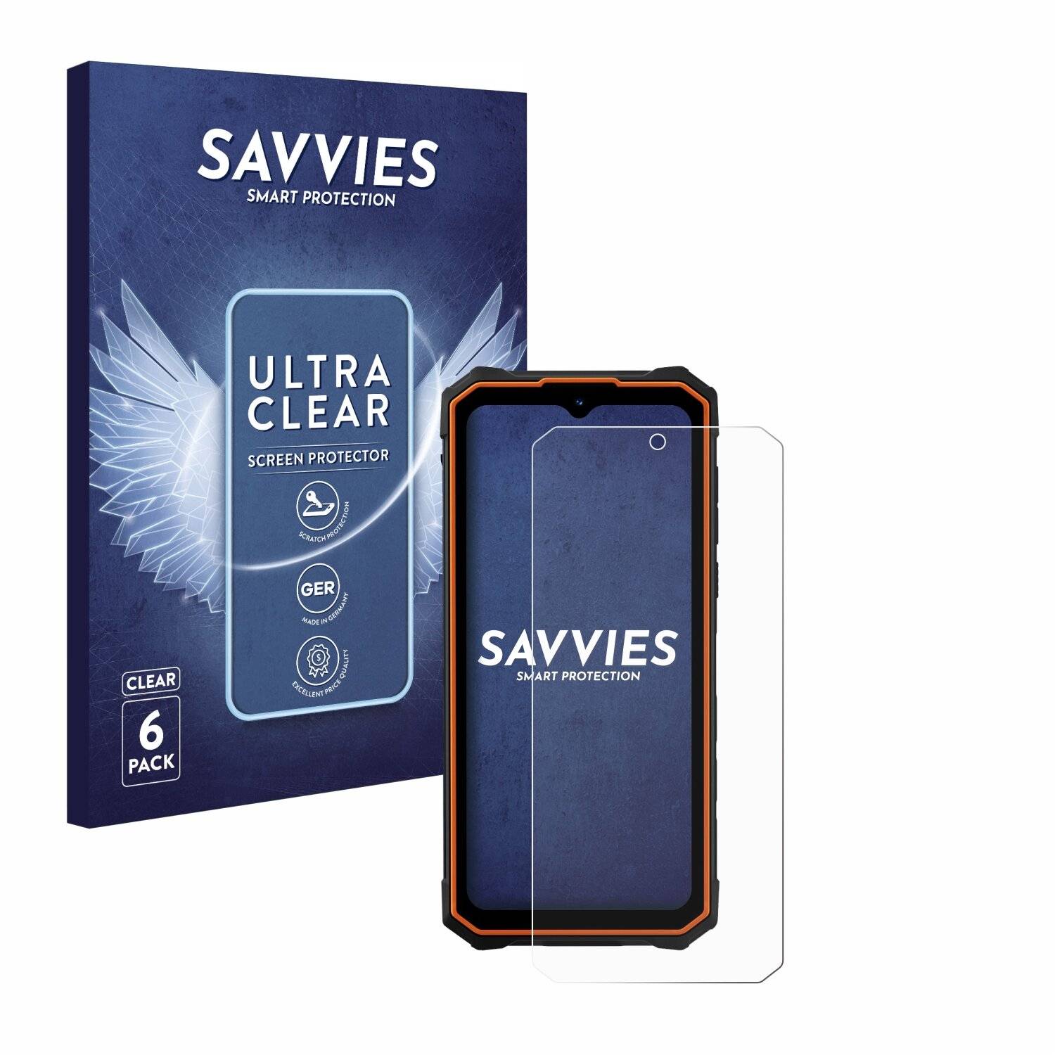 6x Savvies Displayschutz-Folie für Hotwav Cyber 13