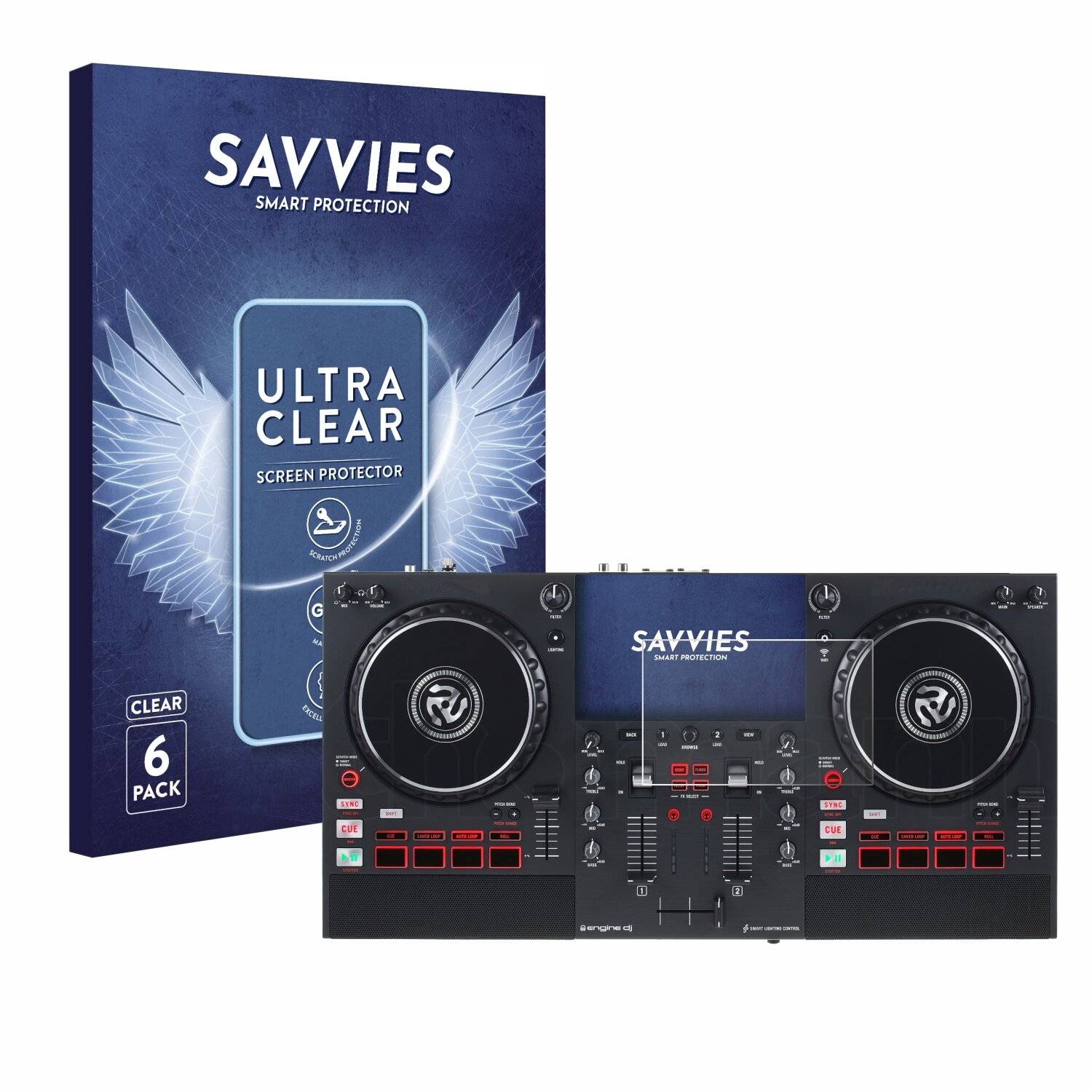 6x Savvies Displayschutz-Folie für Numark Mixstream