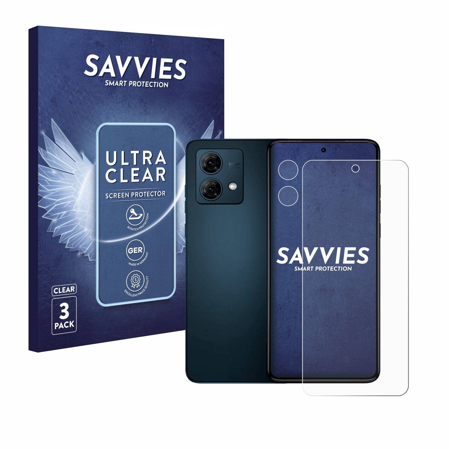 6x Savvies SU75 Displayschutzfolie für Motorola Moto G84