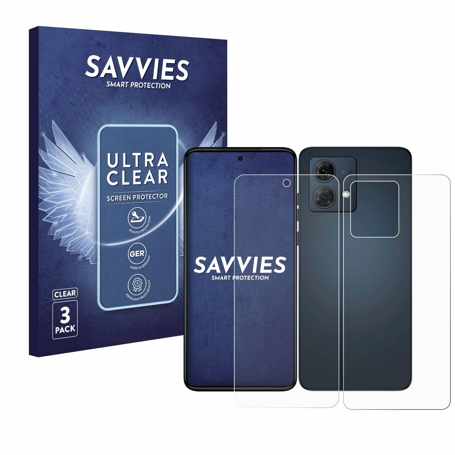 6x Savvies Displayschutz-Folie für Motorola Moto G84