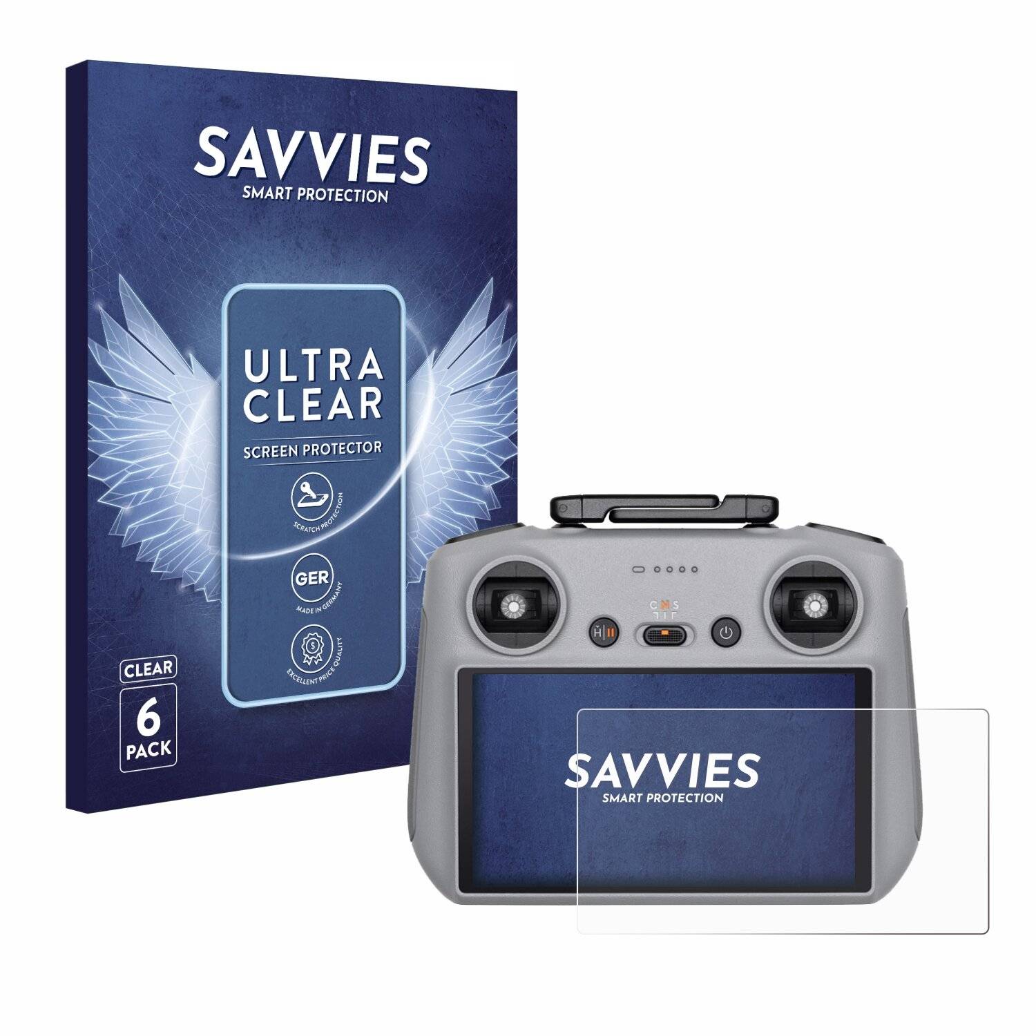 6x Savvies Displayschutz-Folie für DJI RC