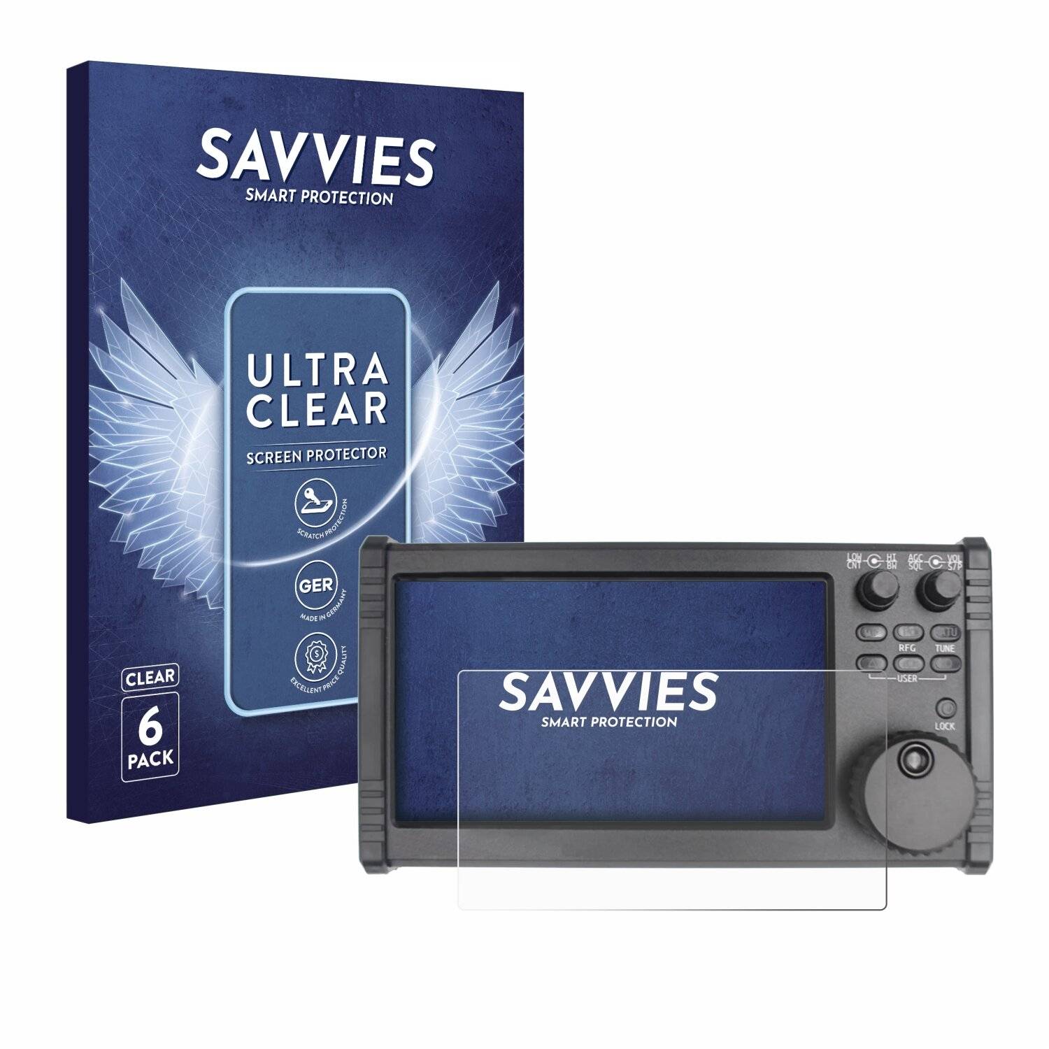 6x Savvies Displayschutz-Folie für Xiegu GSOC Universal