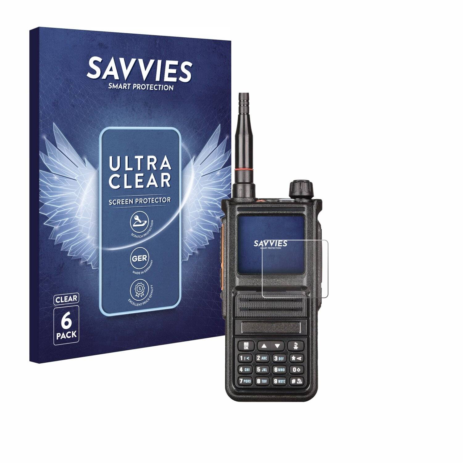 6x Savvies Displayschutz-Folie für Radtel