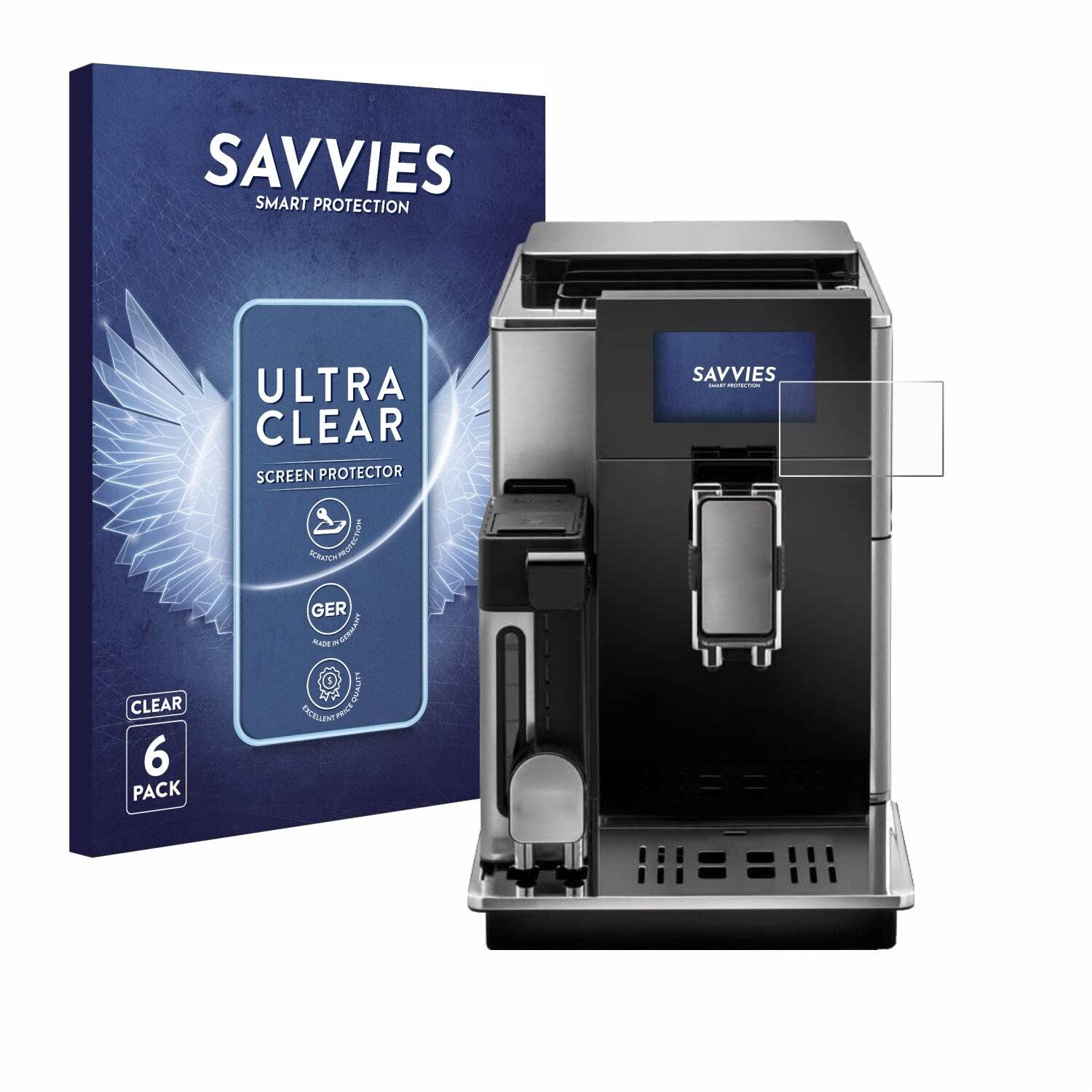 6x Savvies Displayschutz-Folie für DeLonghi