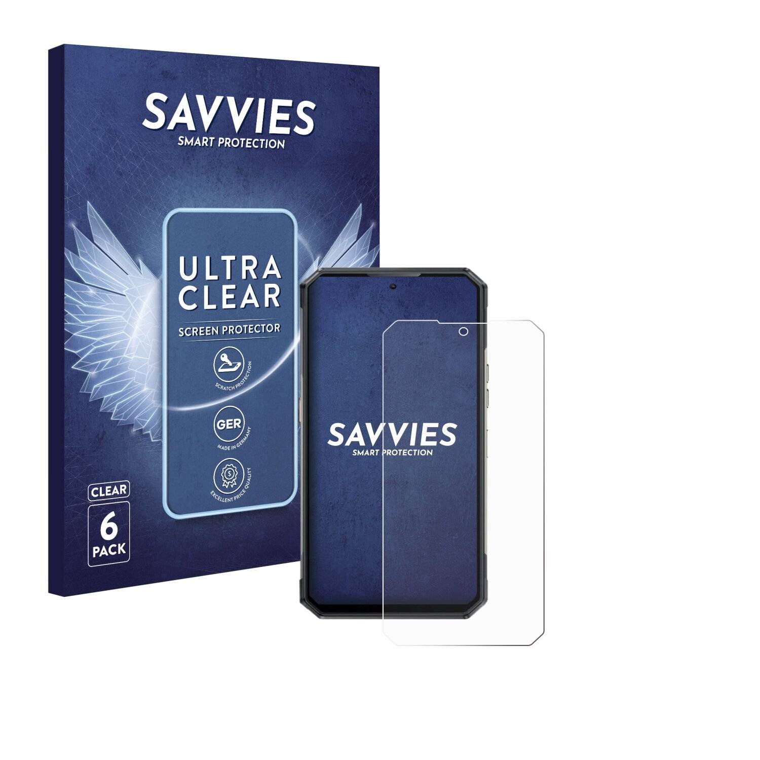 6x Savvies Displayschutz-Folie für Oukitel WP30