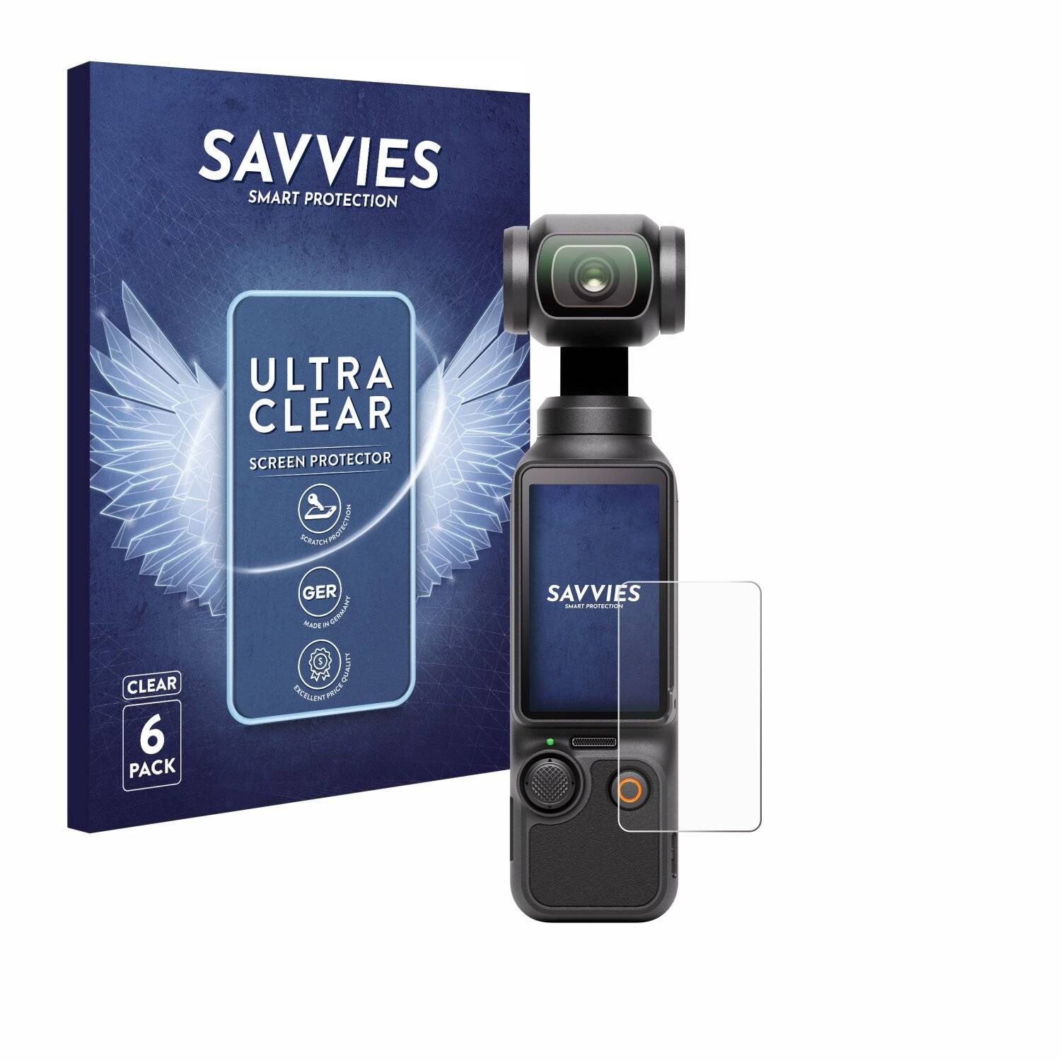 6x Savvies Displayschutz-Folie für DJI Osmo Pocket