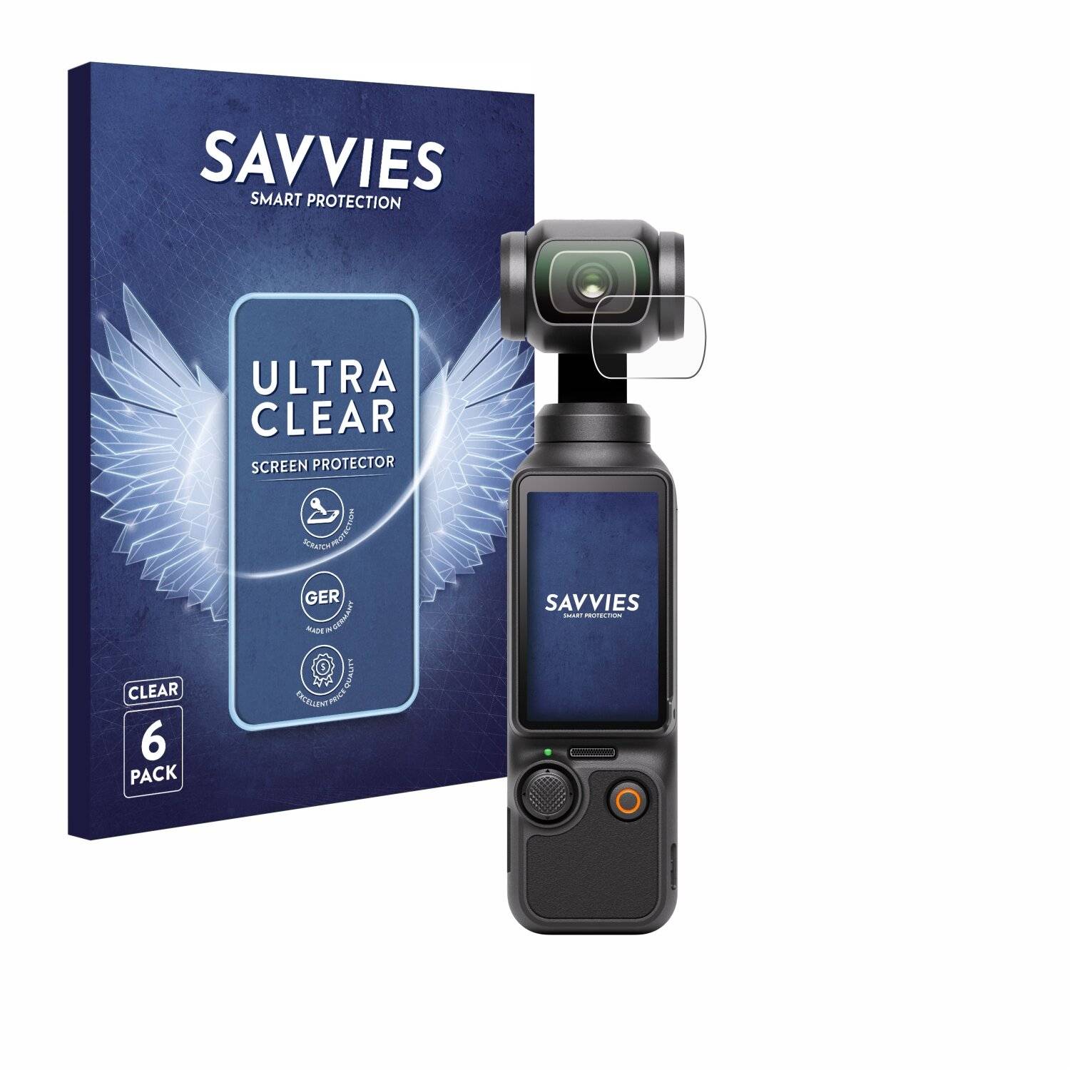 6x Savvies Displayschutz-Folie für DJI Osmo Pocket 3