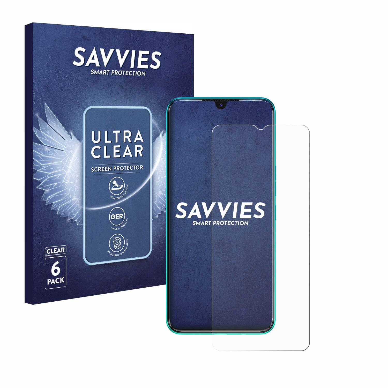 6x Savvies Displayschutz-Folie für Tecno Spark