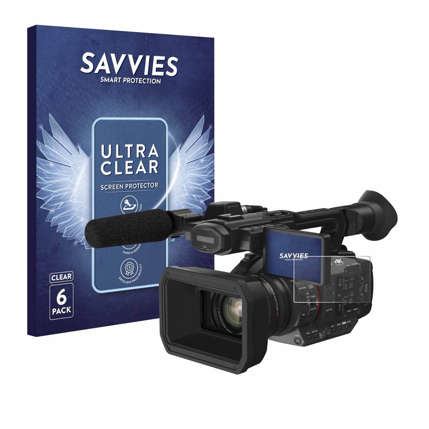 6x Savvies Displayschutz-Folie für Panasonic
