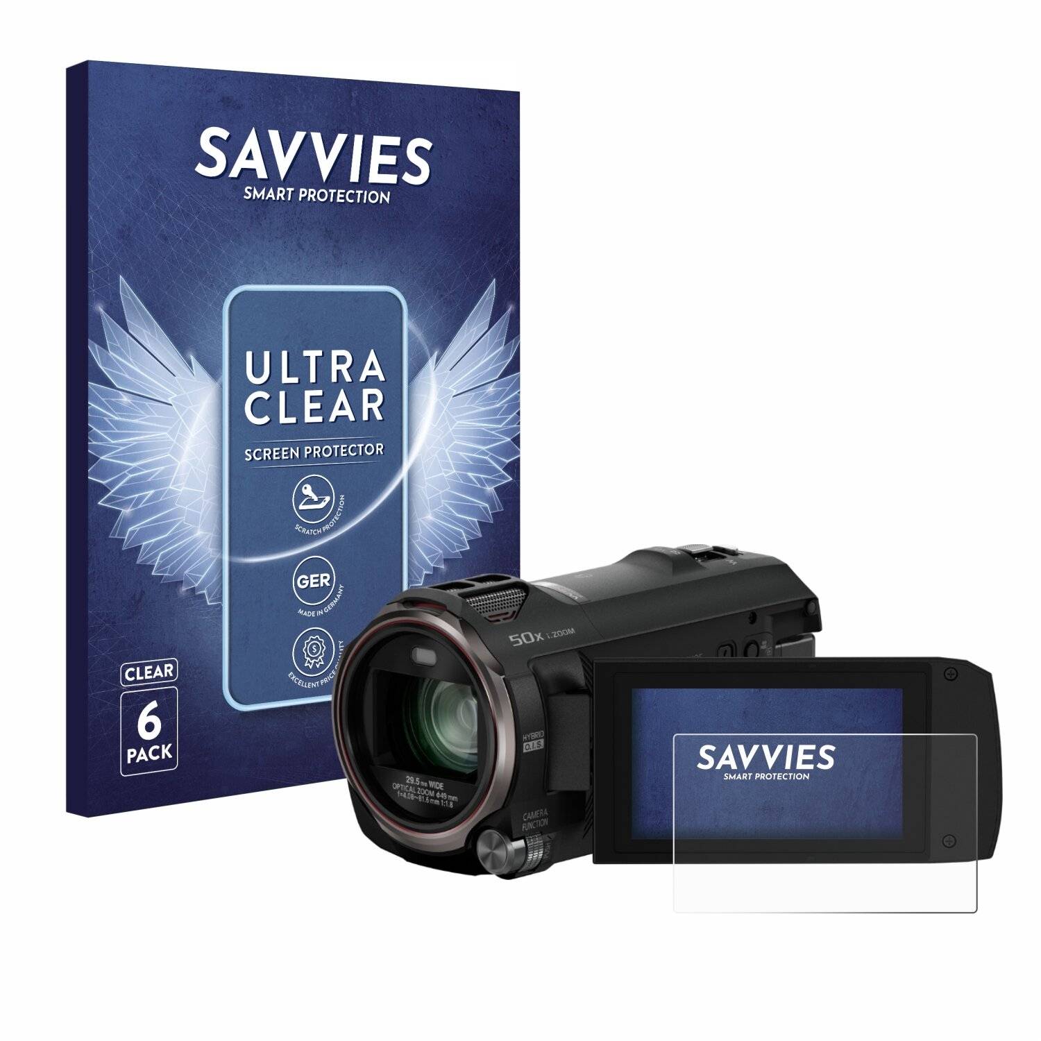 6x Savvies Displayschutz-Folie für Panasonic