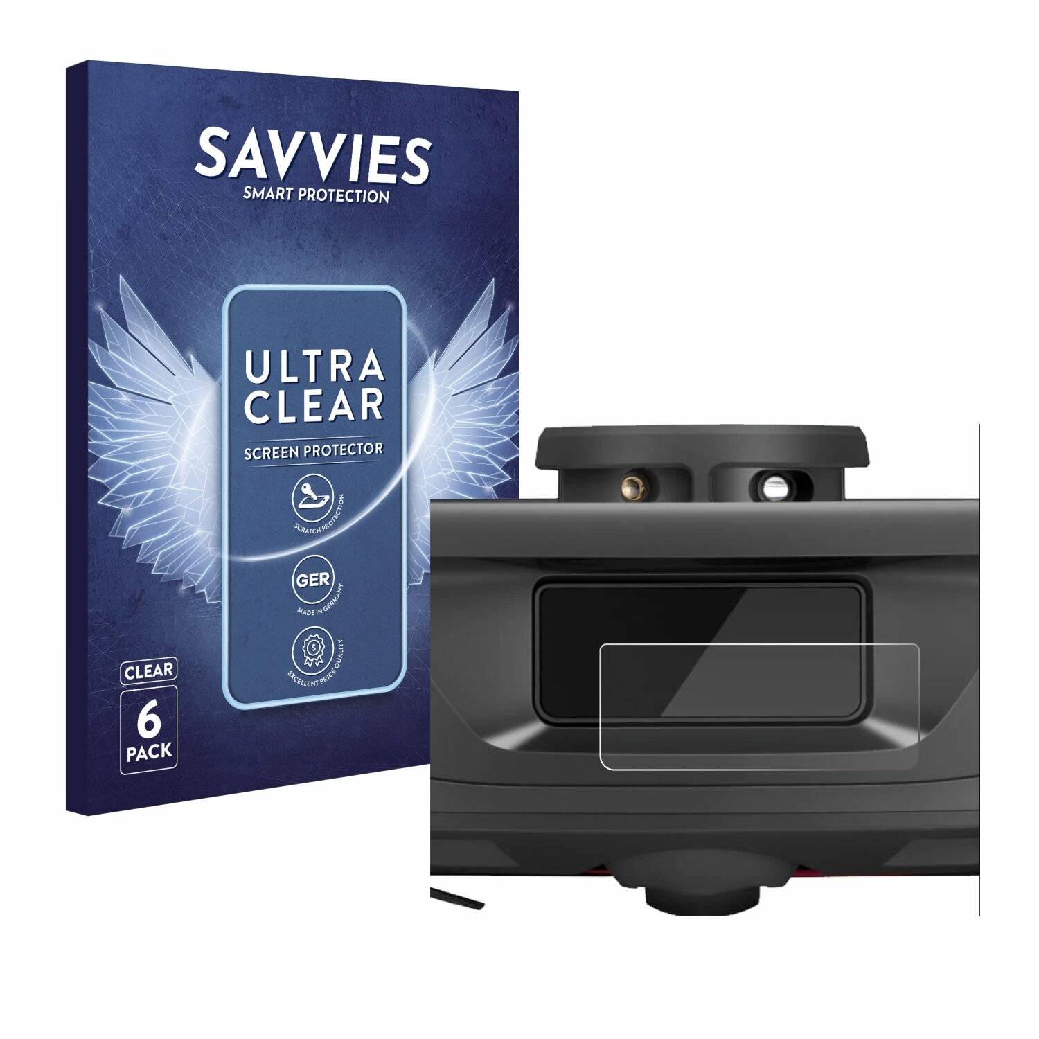 6x Savvies Displayschutz-Folie für Roborock Q Revo (NUR