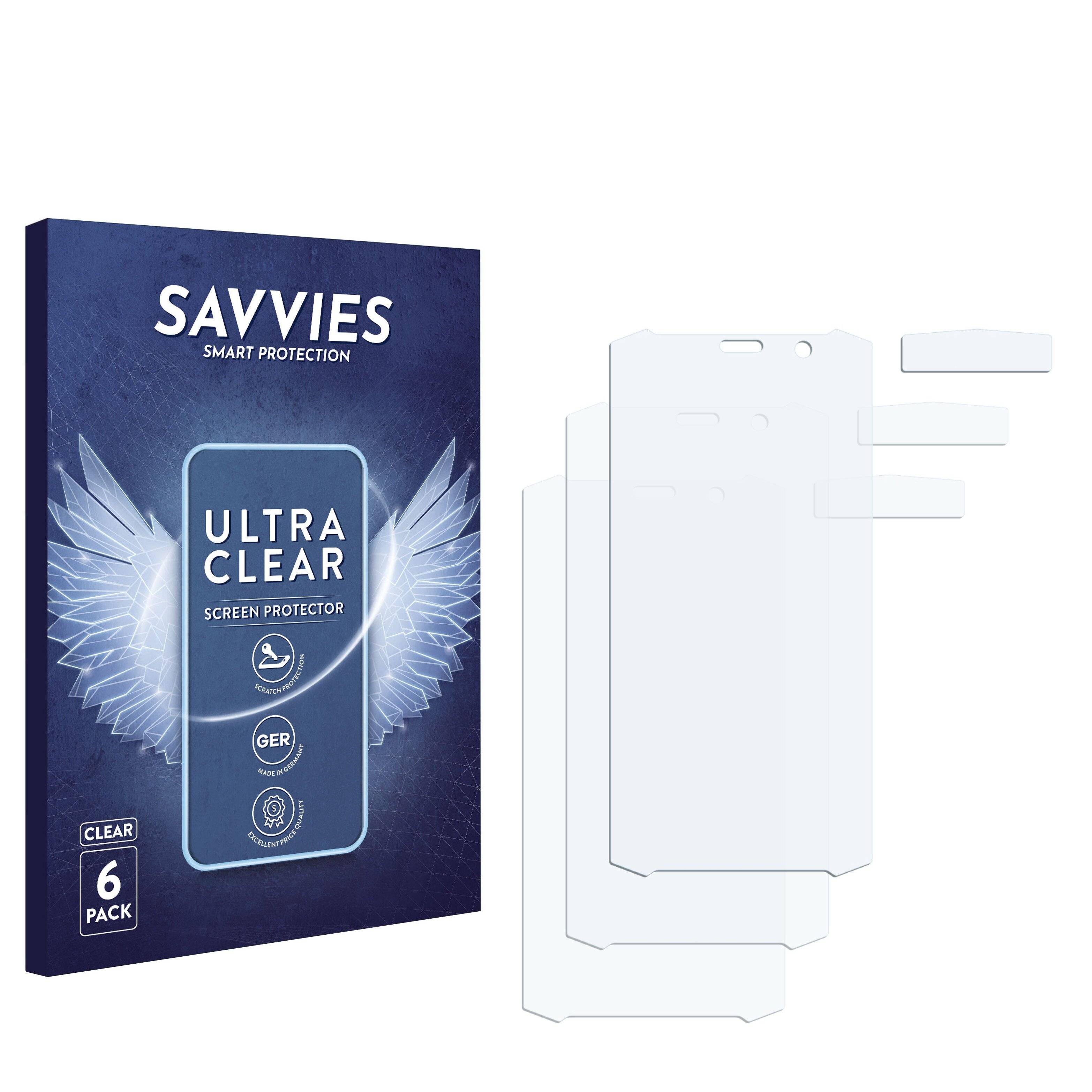6x Savvies Displayschutz-Folie für RugGear RG540