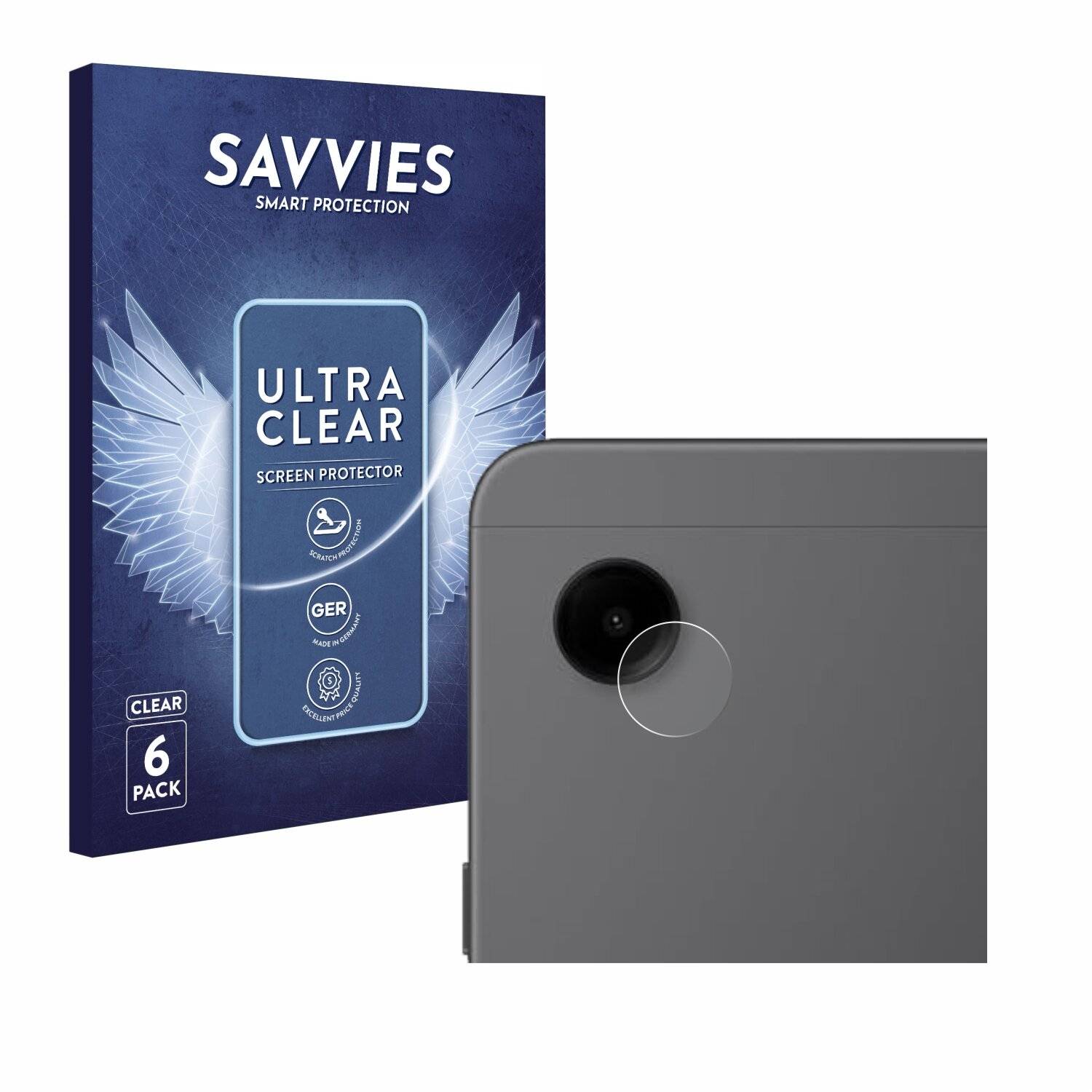 6x Savvies Displayschutz-Folie für Samsung Galaxy Tab A9 WiFi (NUR