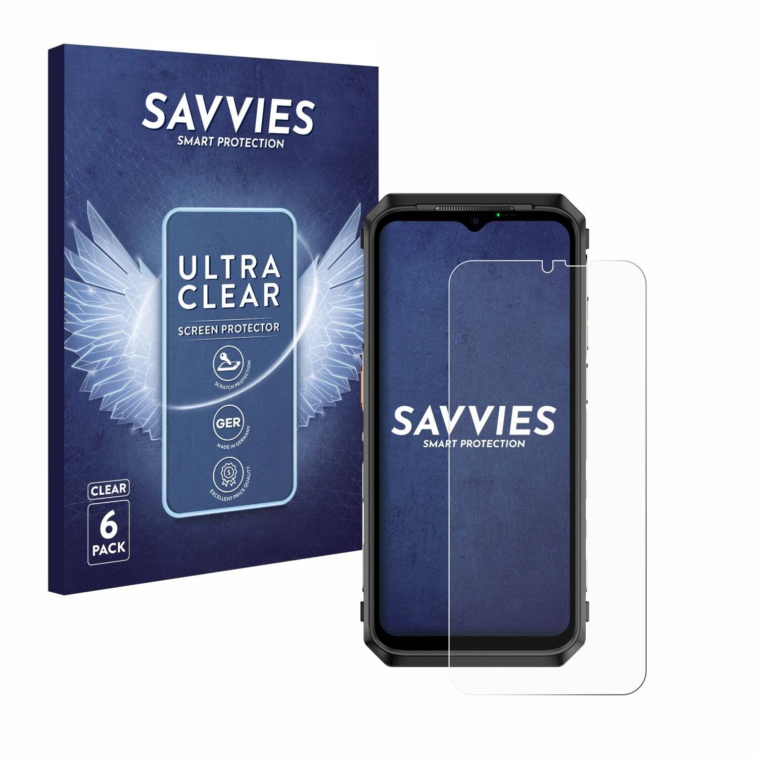6x Savvies Displayschutz-Folie für Ulefone Power Armor 18T