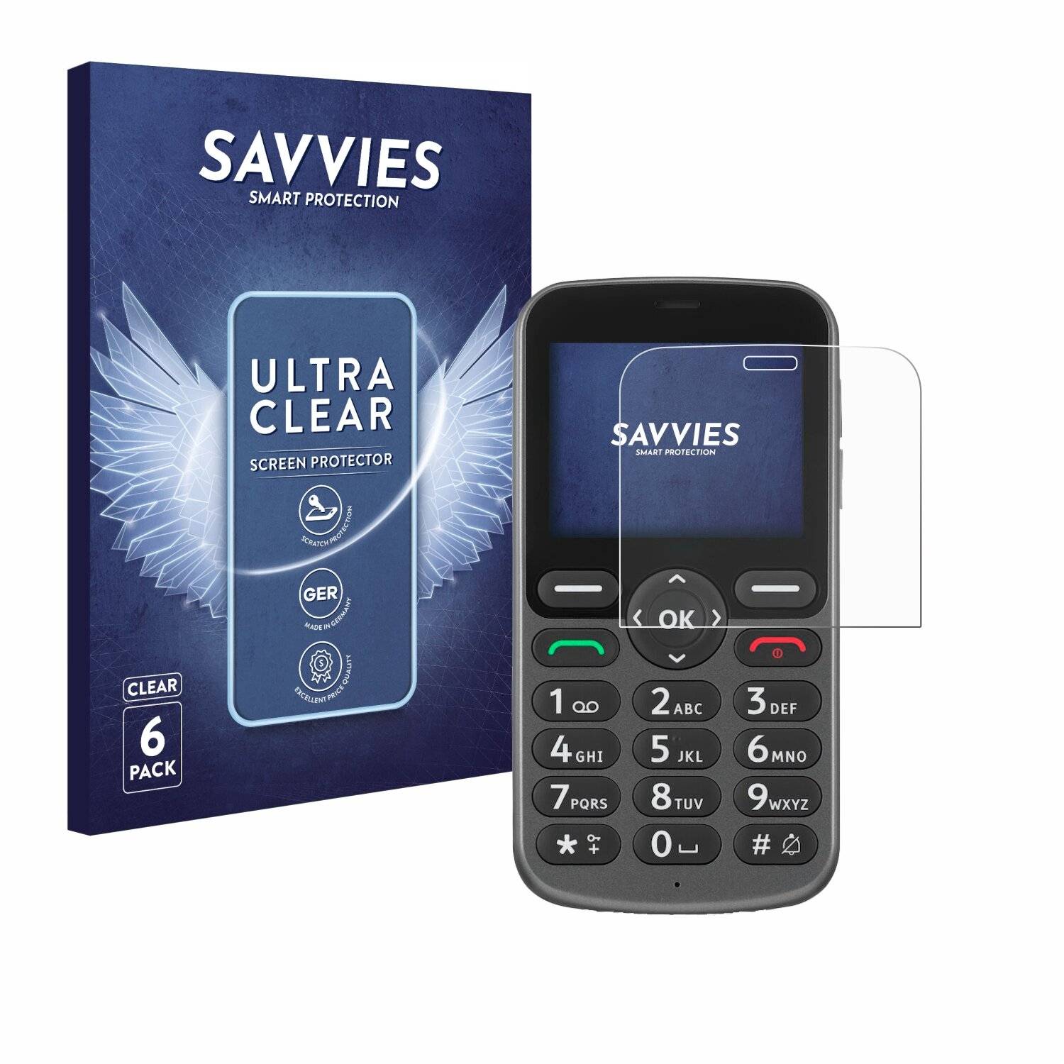6x Savvies Displayschutz-Folie für Doro