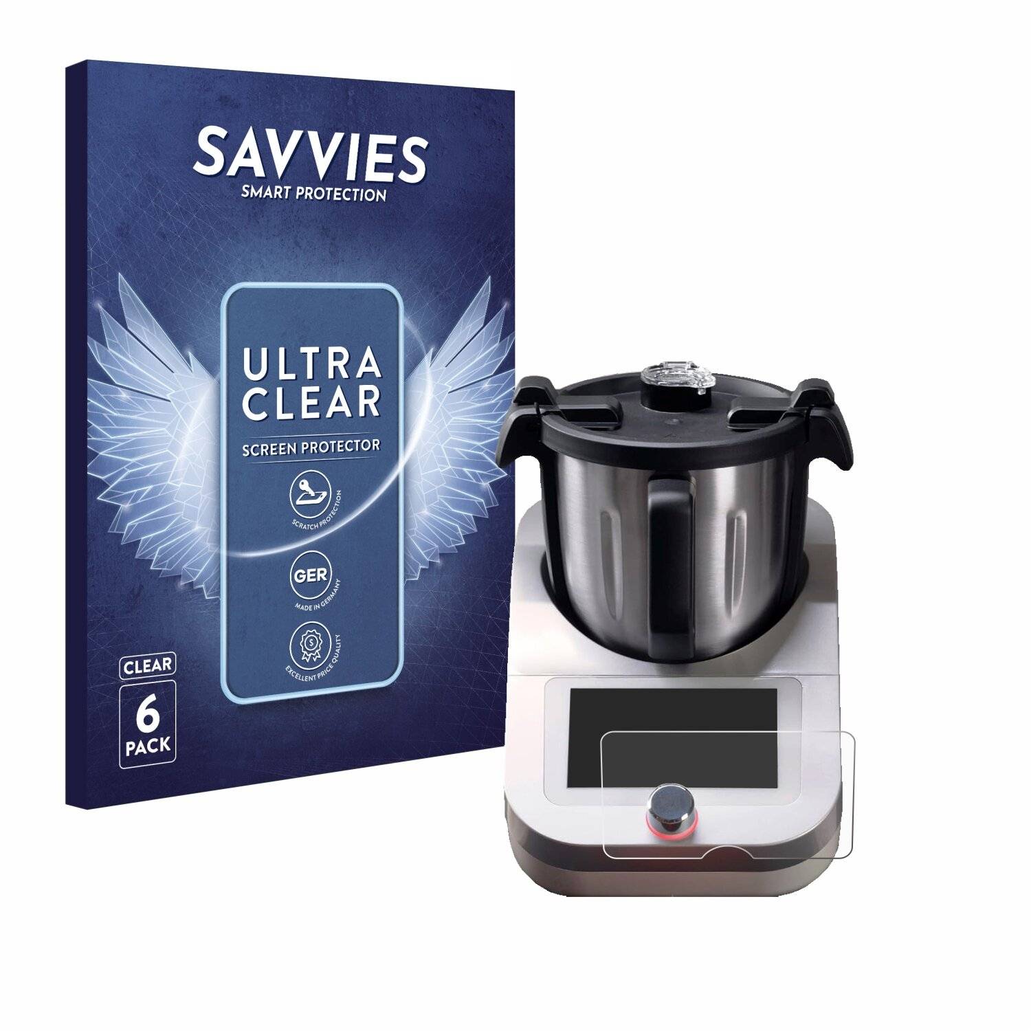 6x Savvies Displayschutz-Folie für Ufesa TotalChef