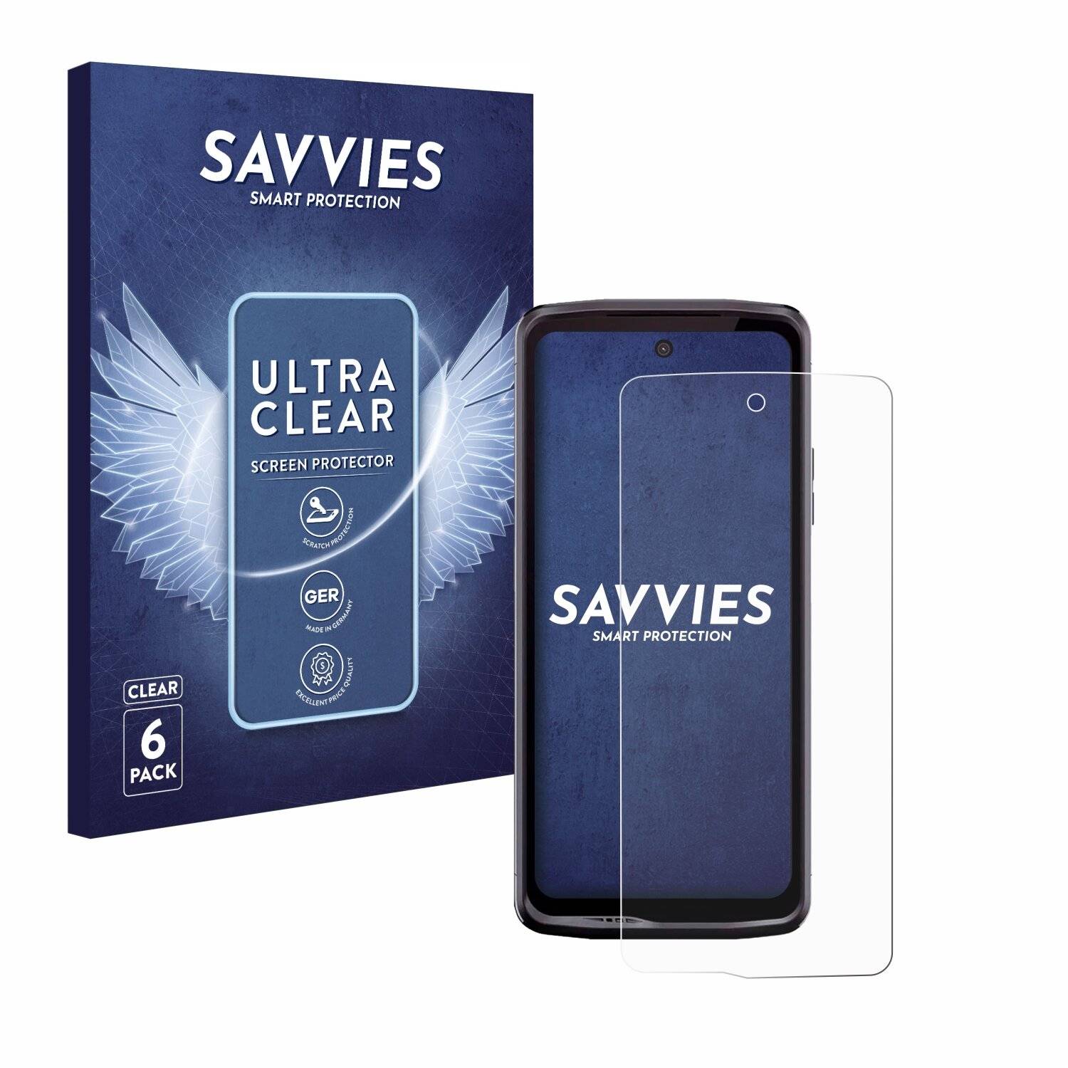 6x Savvies Displayschutz-Folie für Crosscall Stellar