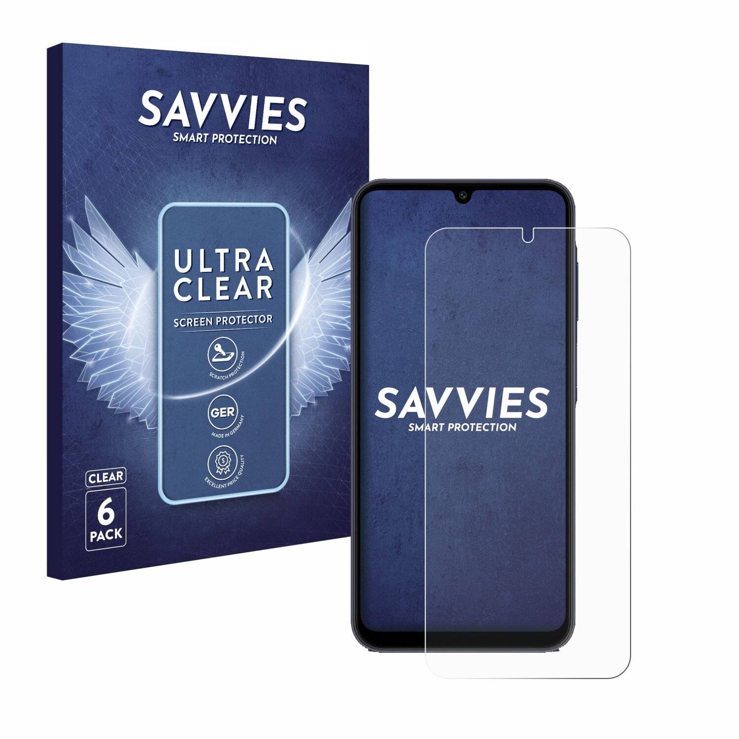 6x Savvies Displayschutz-Folie für Samsung Galaxy A25