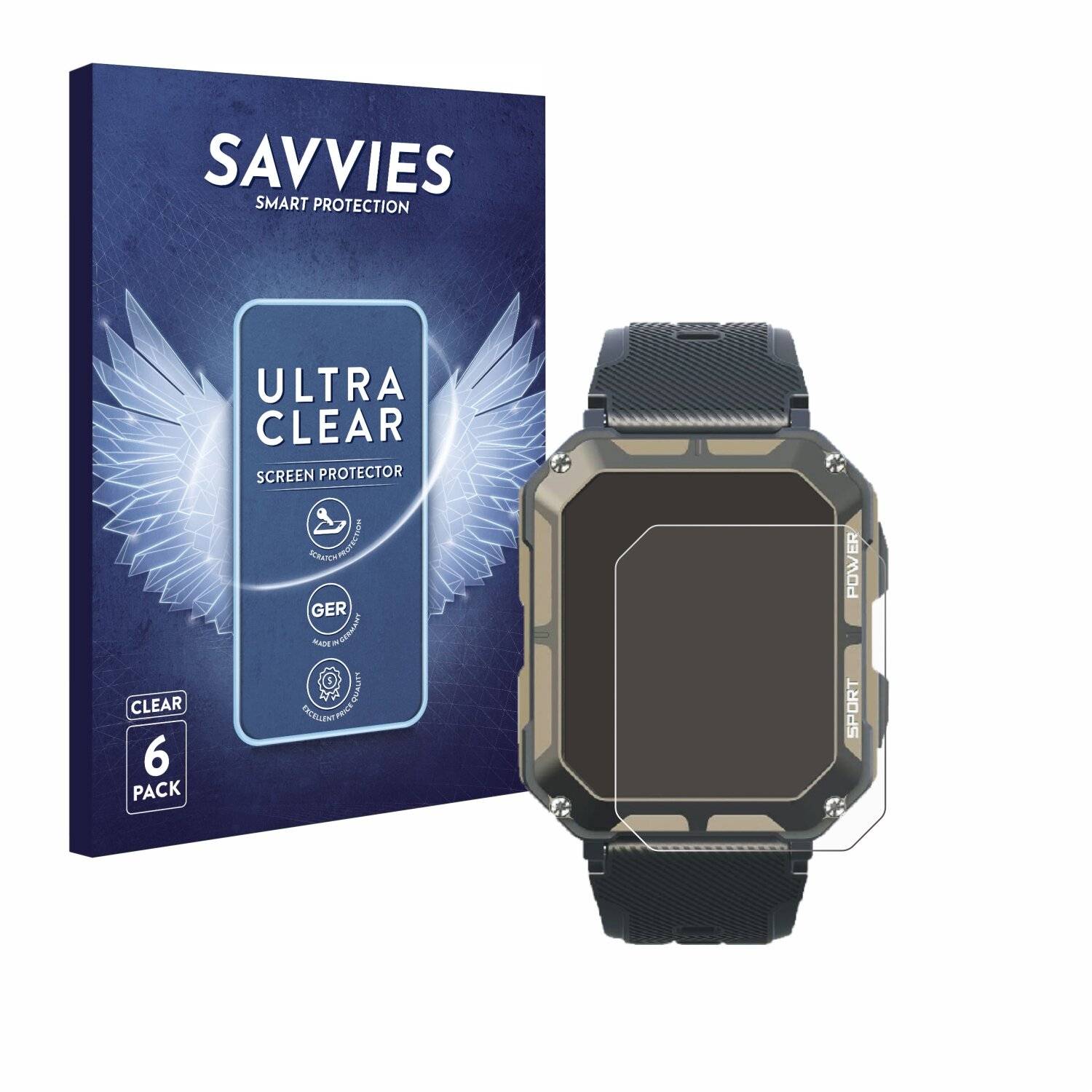6x Savvies Displayschutz-Folie für Blackview C20Pro