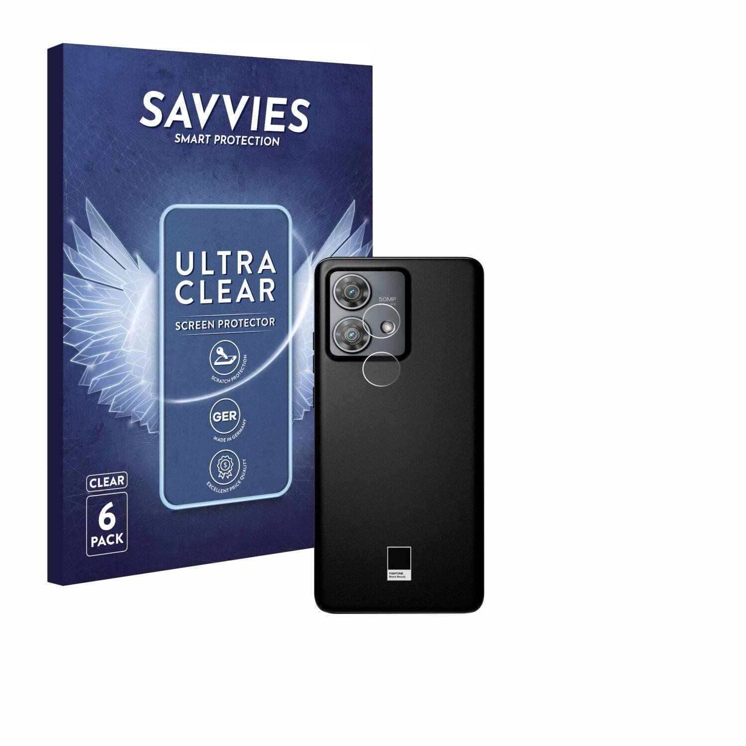 6x Savvies Displayschutz-Folie für Motorola Edge 40 Neo (NUR