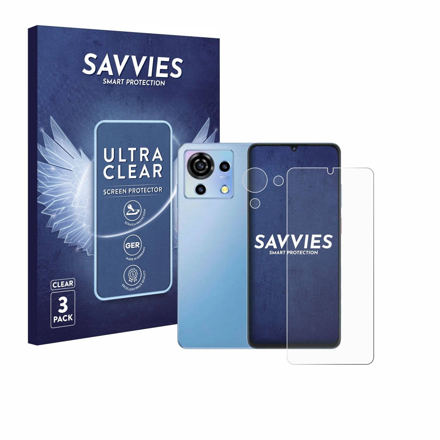 6x Savvies Displayschutz-Folie für ZTE Blade V50 Vita