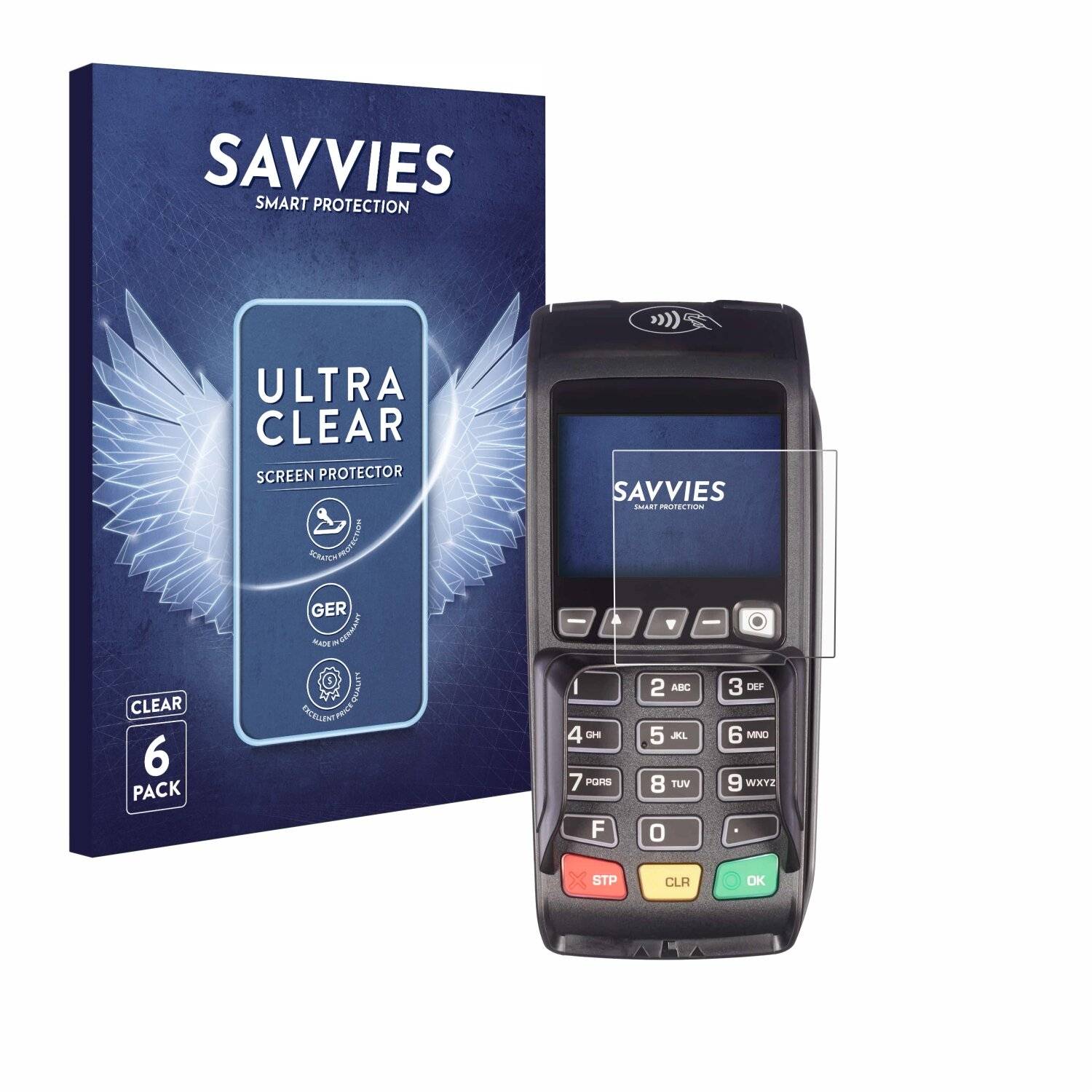 6x Savvies Displayschutz-Folie für ingenico